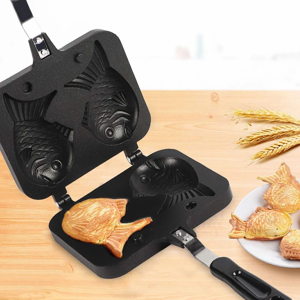 Taiyaki forma do pieczenia ryb, nieprzywierająca, podwójna patelnia