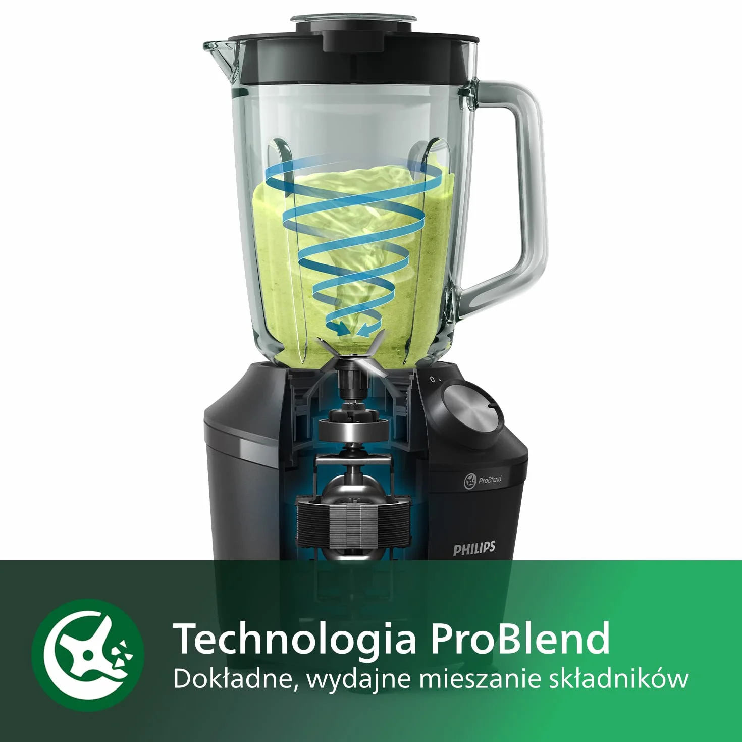 Philips Seria 3000 Blender 600 W Szklany Dzbanek 2 L Czarny HR2291/41
