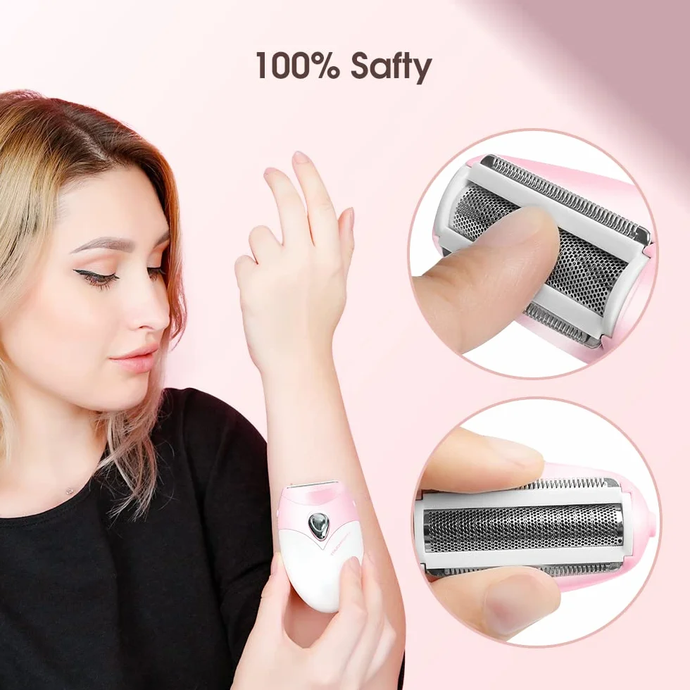 TOUCHBeauty AG-1459ADE elektryczna golarka damska, dlektryczna, trymer dla kobiet, do ciała, pod pachami, nogami i strefą bikini, Compact Lady Shaver AG-1459ADE