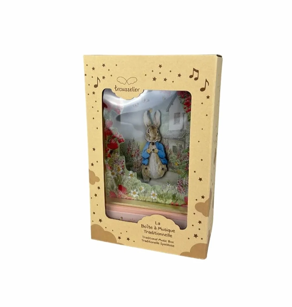 Trousselier Peter Rabbit Duże drewniane pudełko pozytywka dla dziecka prezent na urodziny