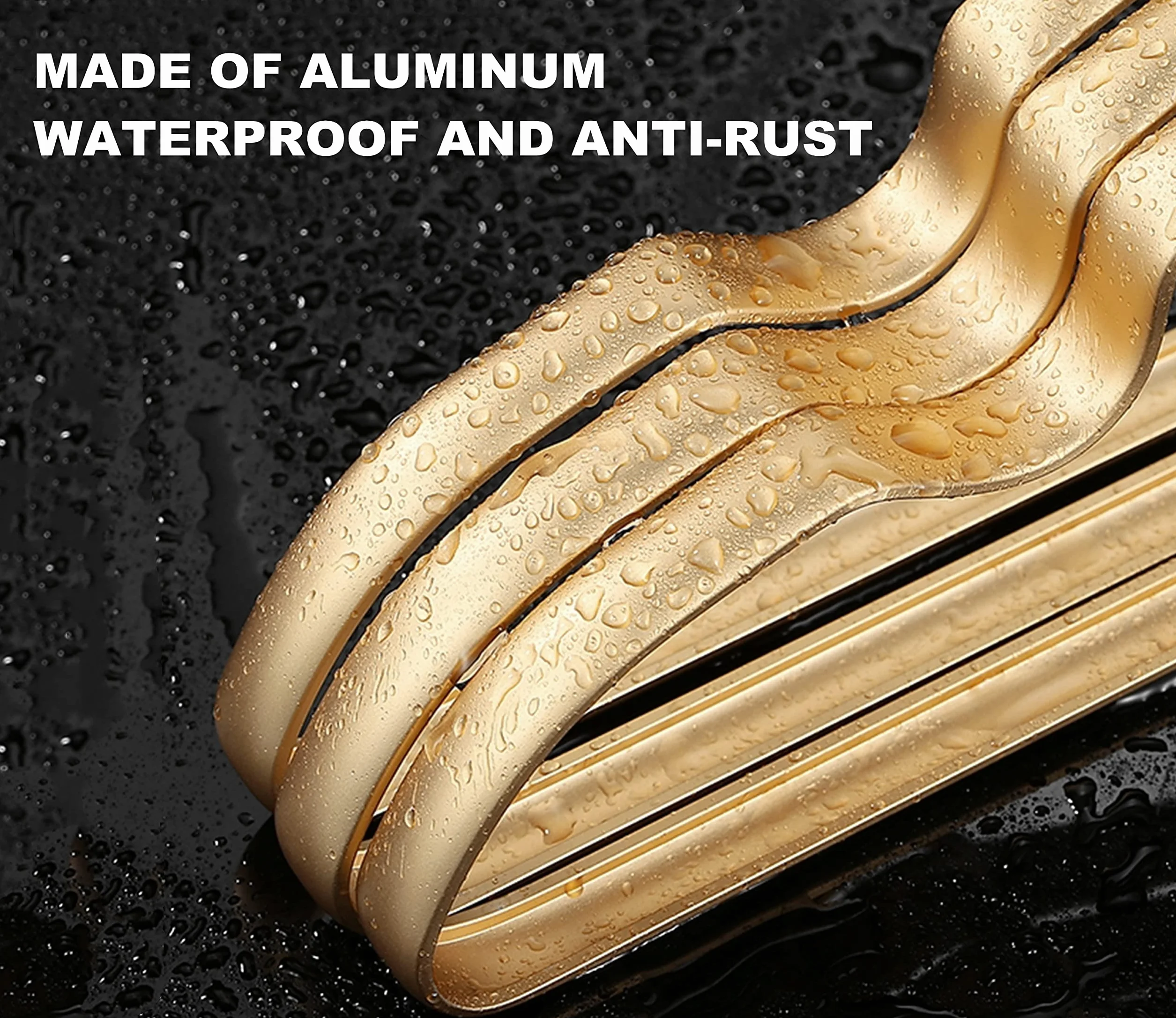 Amber Home Aluminiowe wieszaki na płaszcze 42 cm 20 sztuk metalowe