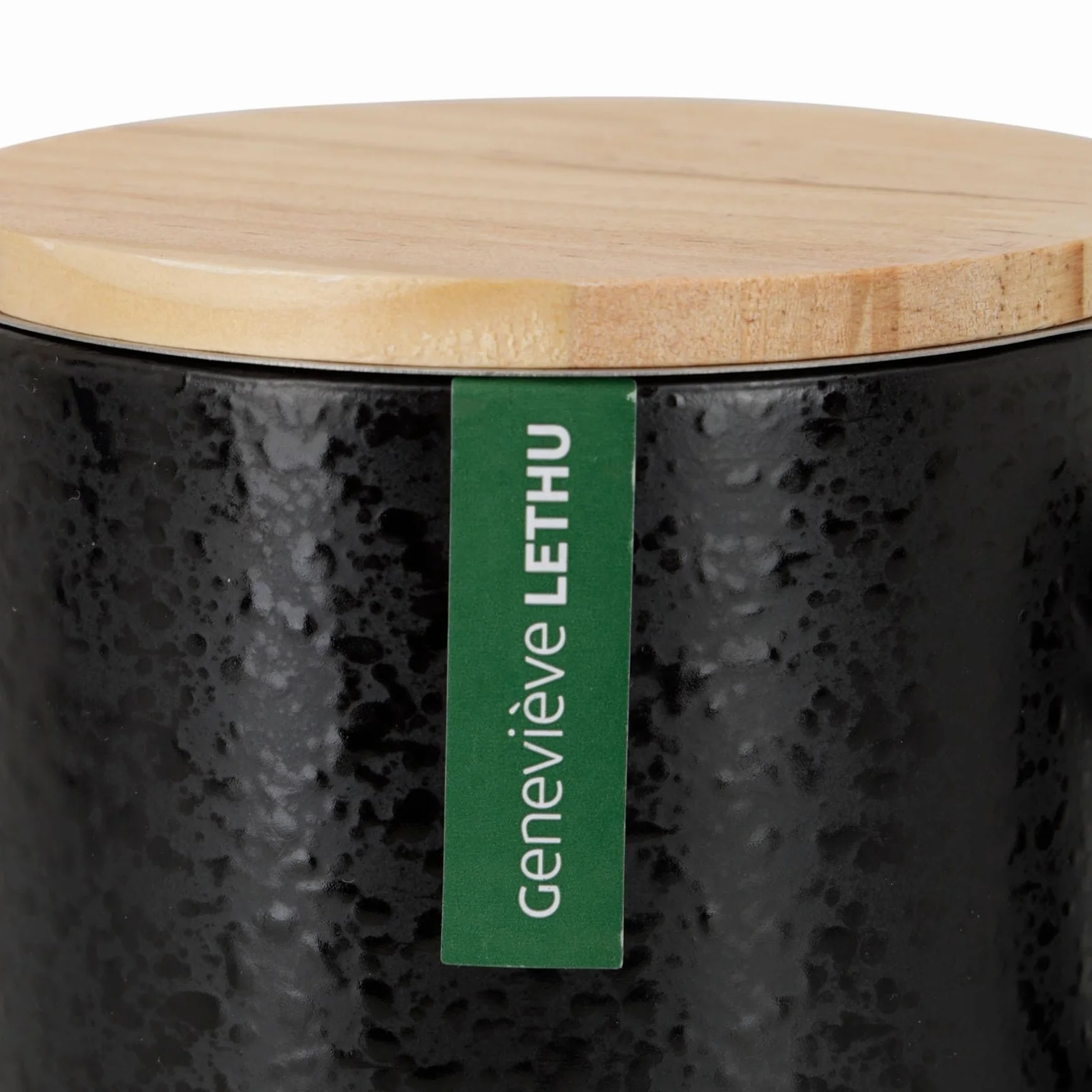 Genevieve Lethu Kubek do herbaty z kamionki 45 cl z sitkiem Midnight Black Mat