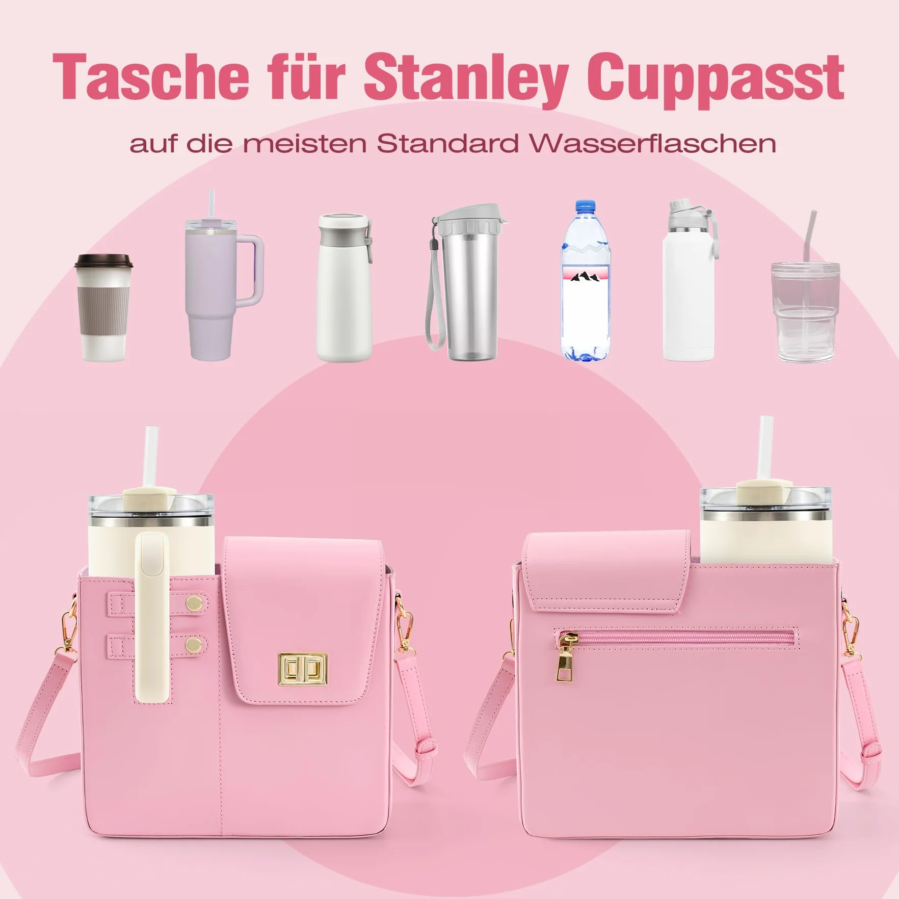 Stanley Cup torba z kieszenią i regulowanym paskiem na ramię Crossbody Bag