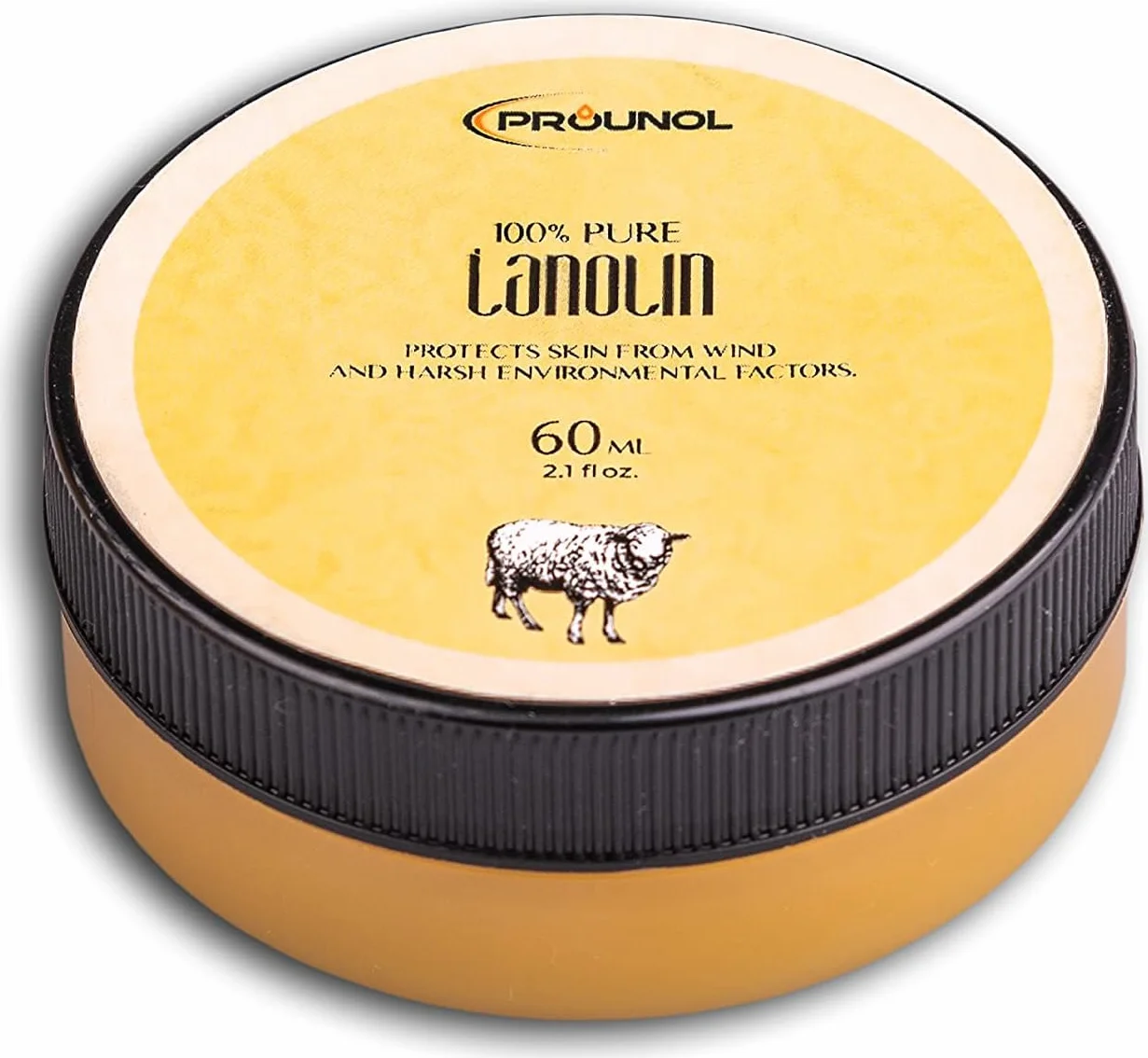 PROUNOL Lanolin Pure (Lanolina Bezwodna) 100% Naturalny Krem do Pielęgnacji Rąk i Stóp, słoik 60ml