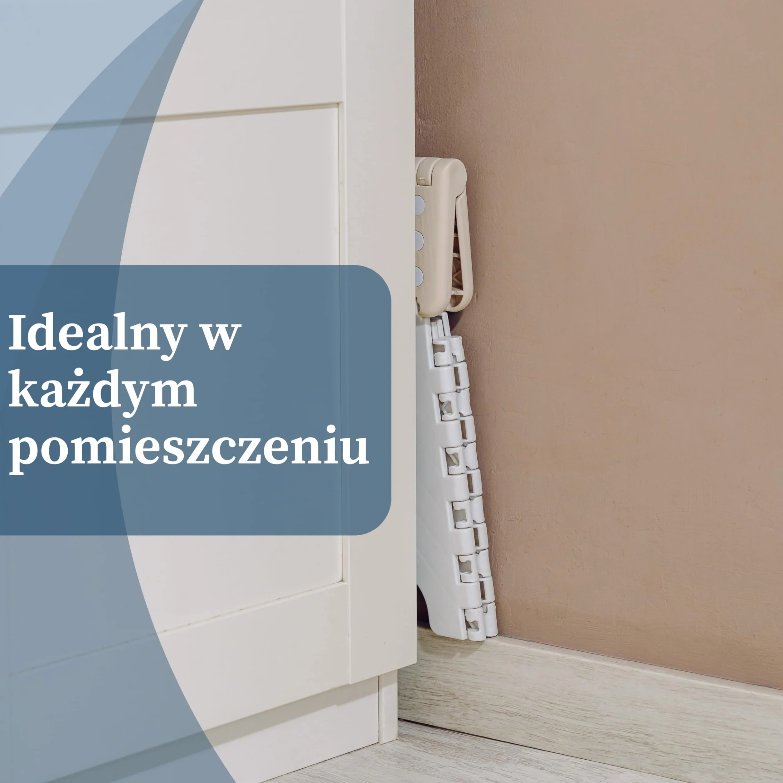 Bisoo SkładanyTaboret dla Dzieci – Antypoślizgowy Stopień Stołek do Toalety łazienki i Kuchni – Składany Przenośny i Poręczny Podnóżek Dziecięcy - 22 cm (Śmietana)