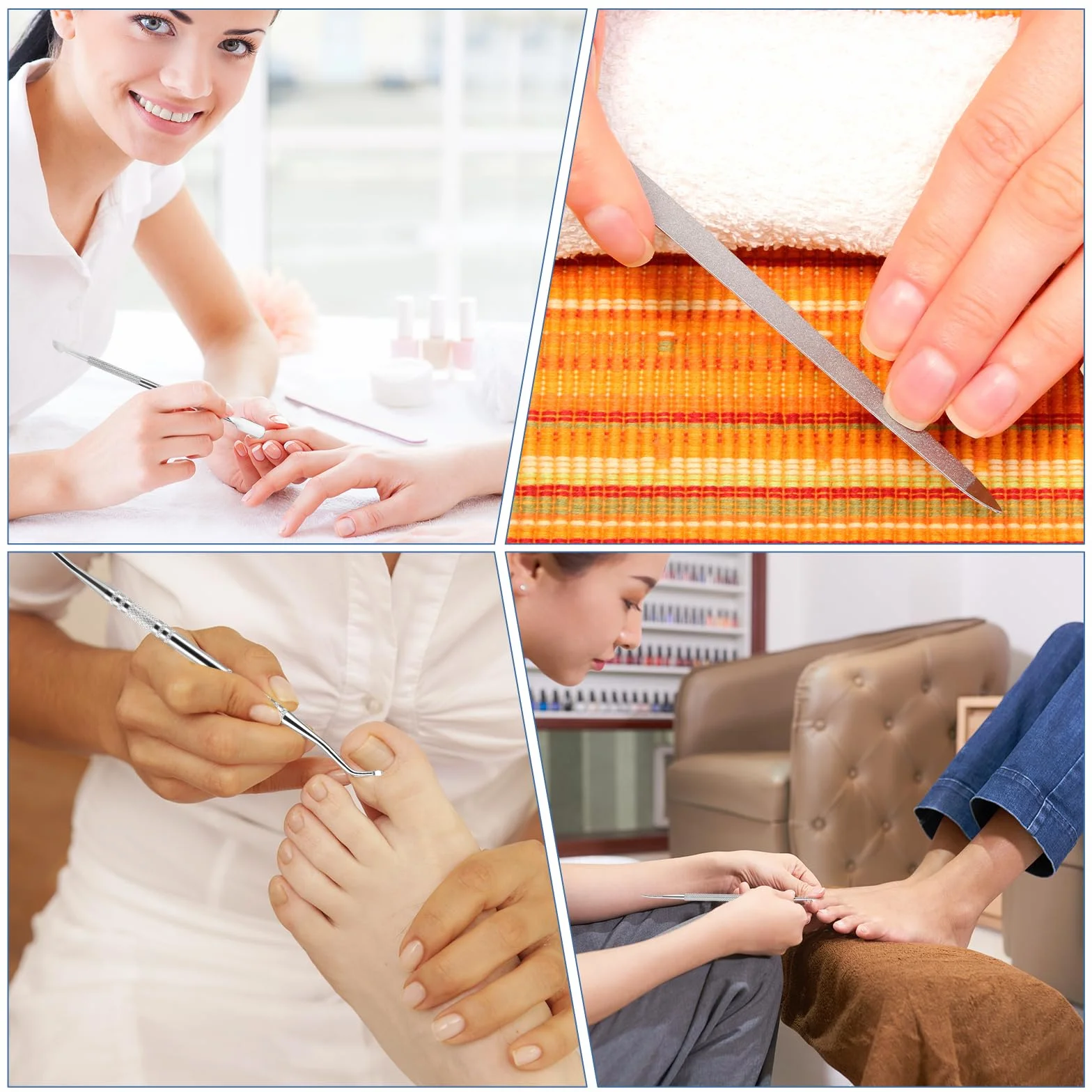 10 sztuk zestaw do wrastających paznokci, zestaw do pedicure ze stali nierdzewnej, profesjonalny zestaw do pielęgnacji stóp, zestaw do pedicure z pielęgnacją stóp z 1 sztuką szczypiec Hawkbill i 10