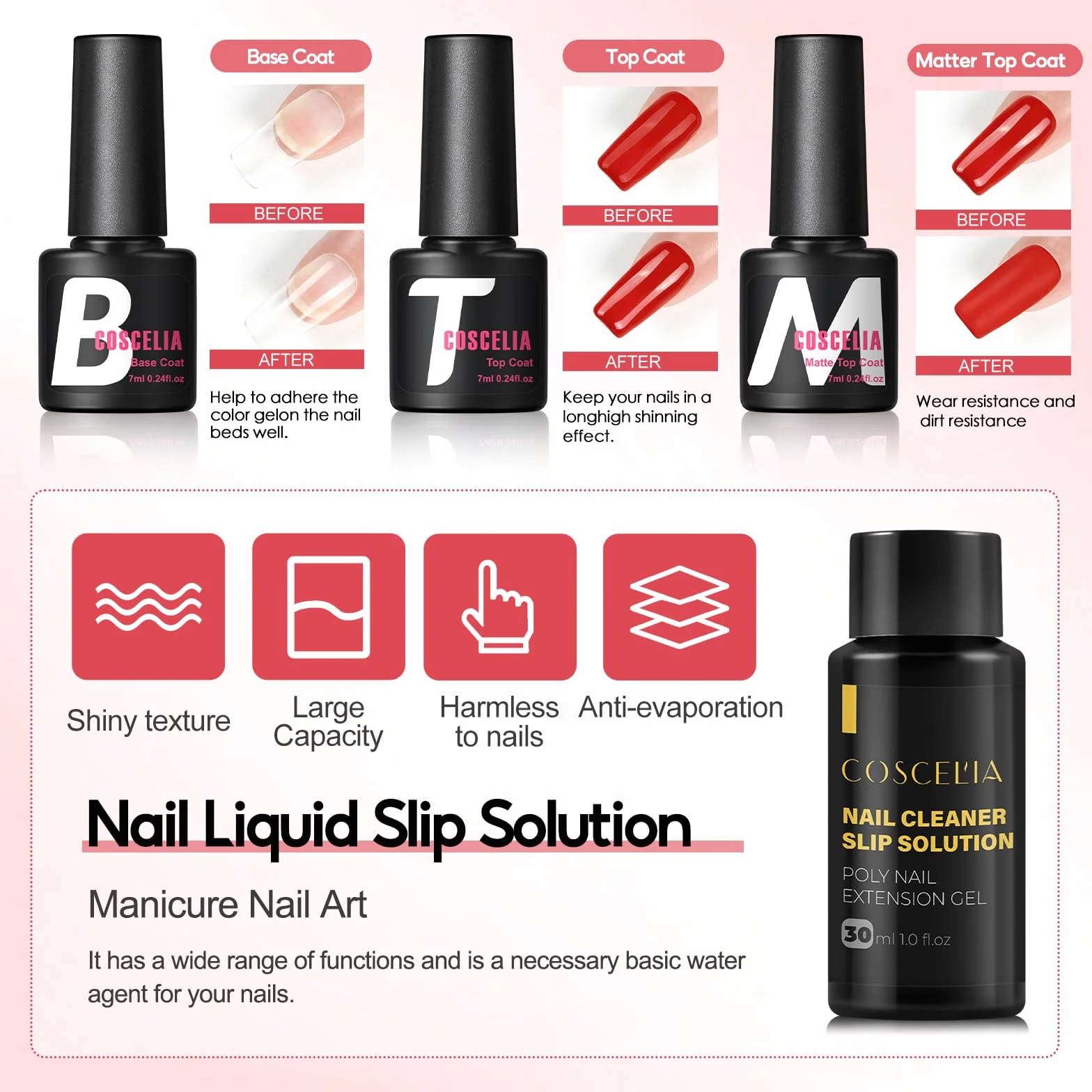 COSCELIA Przedłużanie paznokci żelowy kompletny zestaw 93 szt., 15 kolorów 16 ml Poly żel do paznokci z półtrwałą lampą do paznokci bazy Top Coat i narzędzia do manicure, zestaw do paznokci żelowych