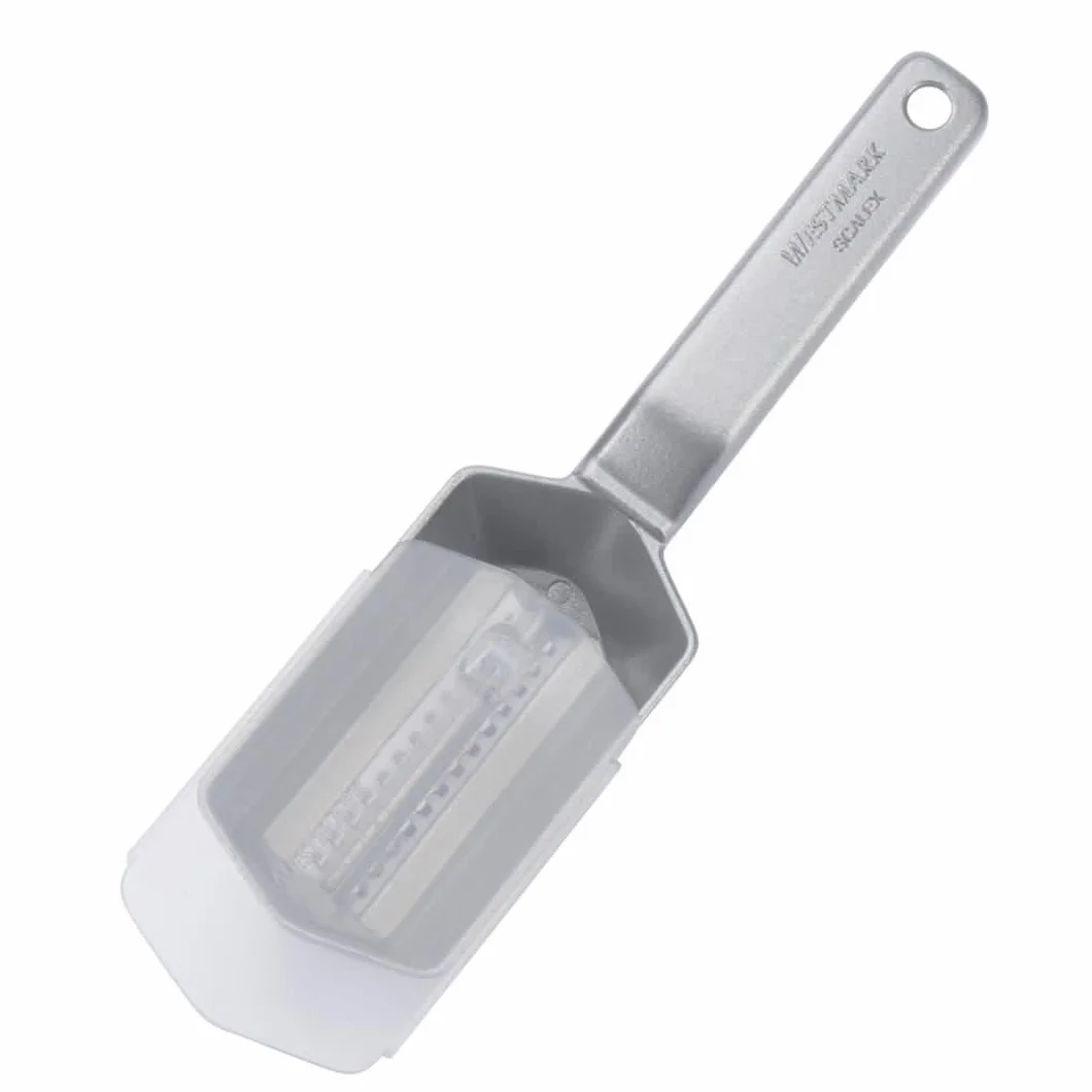 Westmark Skrobak do ryb ze zbiorniczkiem na resztki, aluminium, specjalna bezpieczna powłoka dla żywności, stal nierdzewna, 21 x 5,9 x 5,3 cm, Scalex, srebrny, 65002260