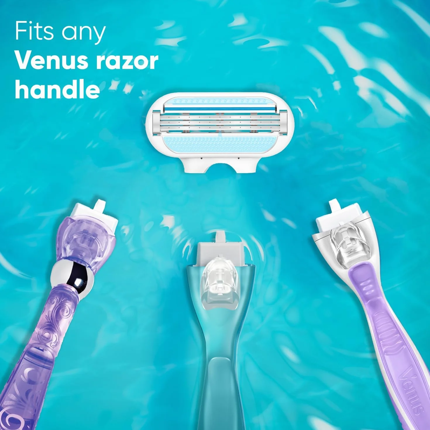 Gillette Venus Smooth damskie ostrza do golenia z uchwytem wielokrotnego użytku, 4 zapasowe ostrza