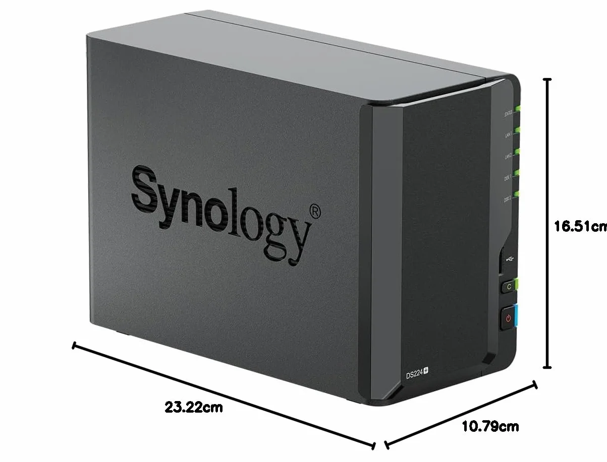 SYNOLOGY DS224+ 6GB Syno NAS 8TB (2X 4TB) Seagate IronWolf, zmontowany i przetestowany z zainstalowanym SE DSM