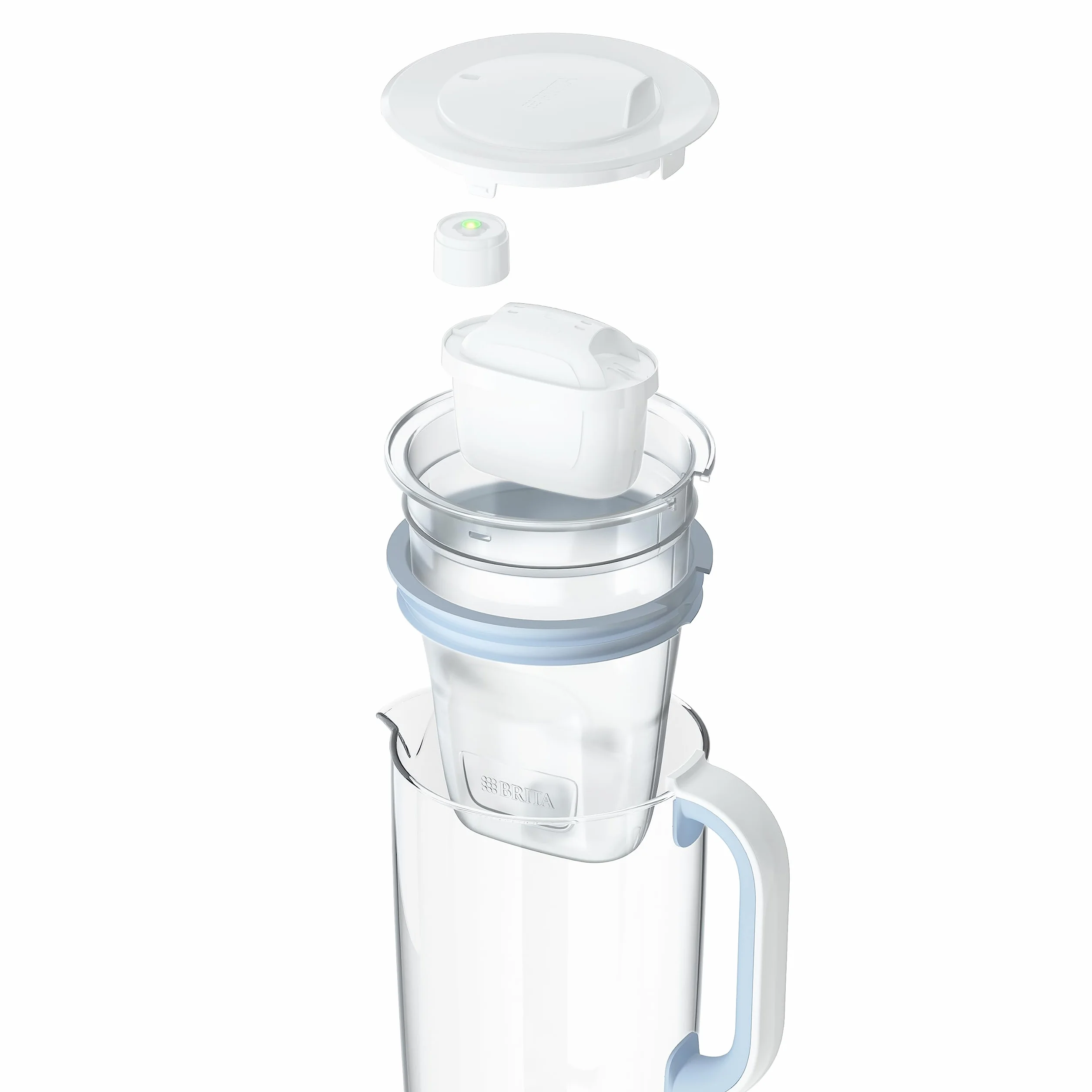BRITA Szklany dzbanek filtrujący Glass 2,5 l z 3 filtrami MAXTRA PRO Pure Performance redukującymi chlor, kamień, PFAS i metale