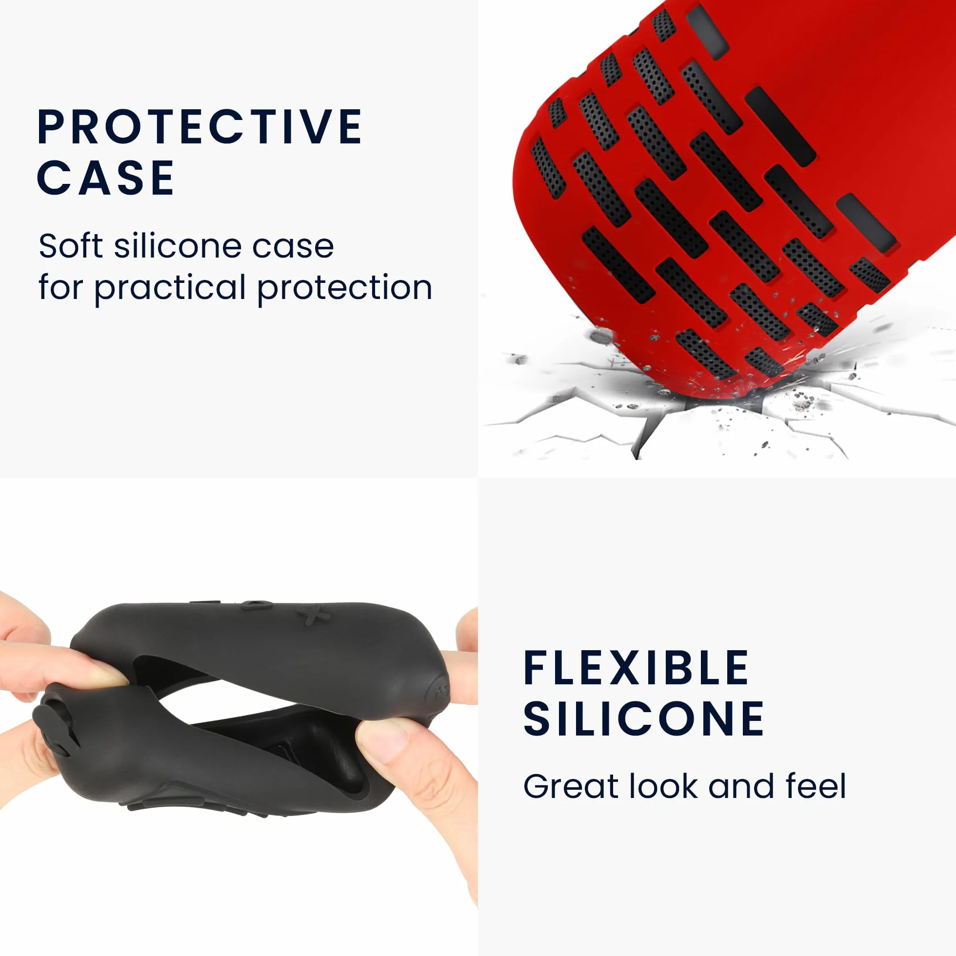 kwmobile Silikonowe etui kompatybilne z głośnikiem Bose Portable Home Speaker - czerwony przenośny mini głośnik ochronny