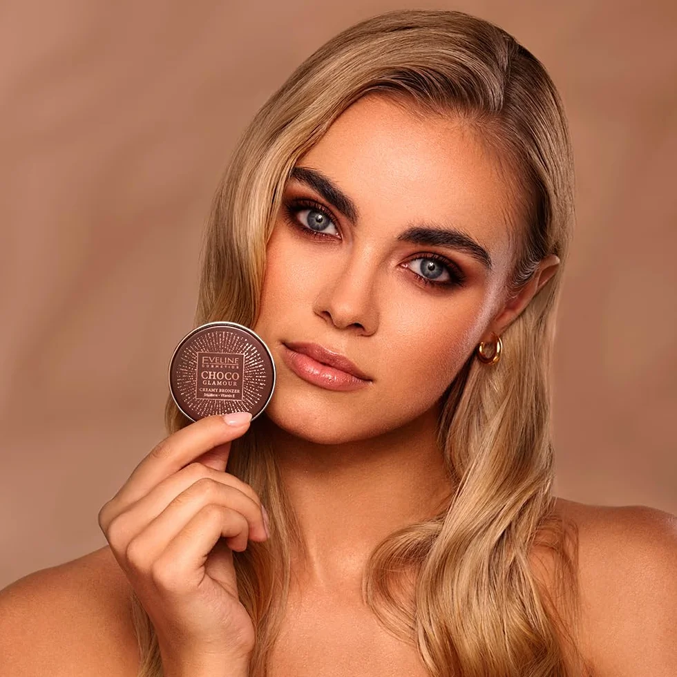 Eveline Cosmetics Choco Glamour Cream bronzer z skwalanem i witaminą E do konturowania i nawilżania