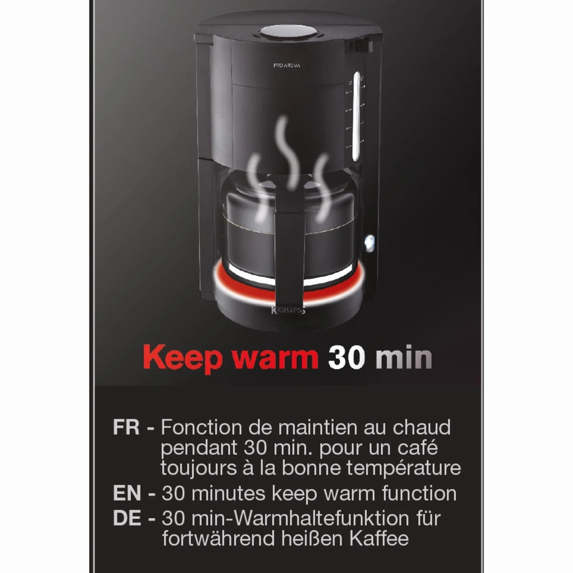 Krups Proaroma Ekspres Przelewowy, Czarny, 1050W 230V