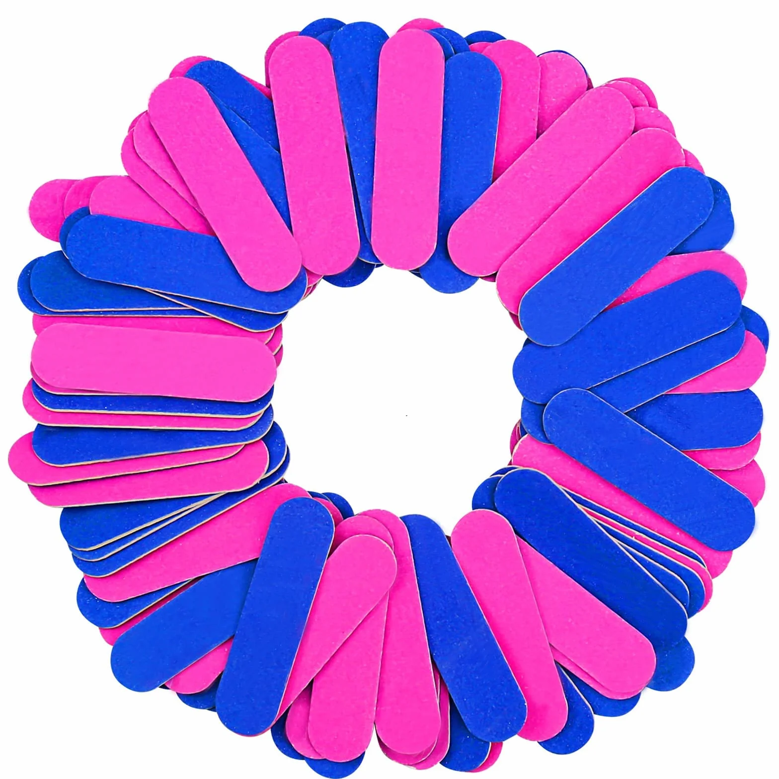 100 mini pilników do paznokci 180/240 Grit dwustronne jednorazowe pilniki do manicure, salonu i domu
