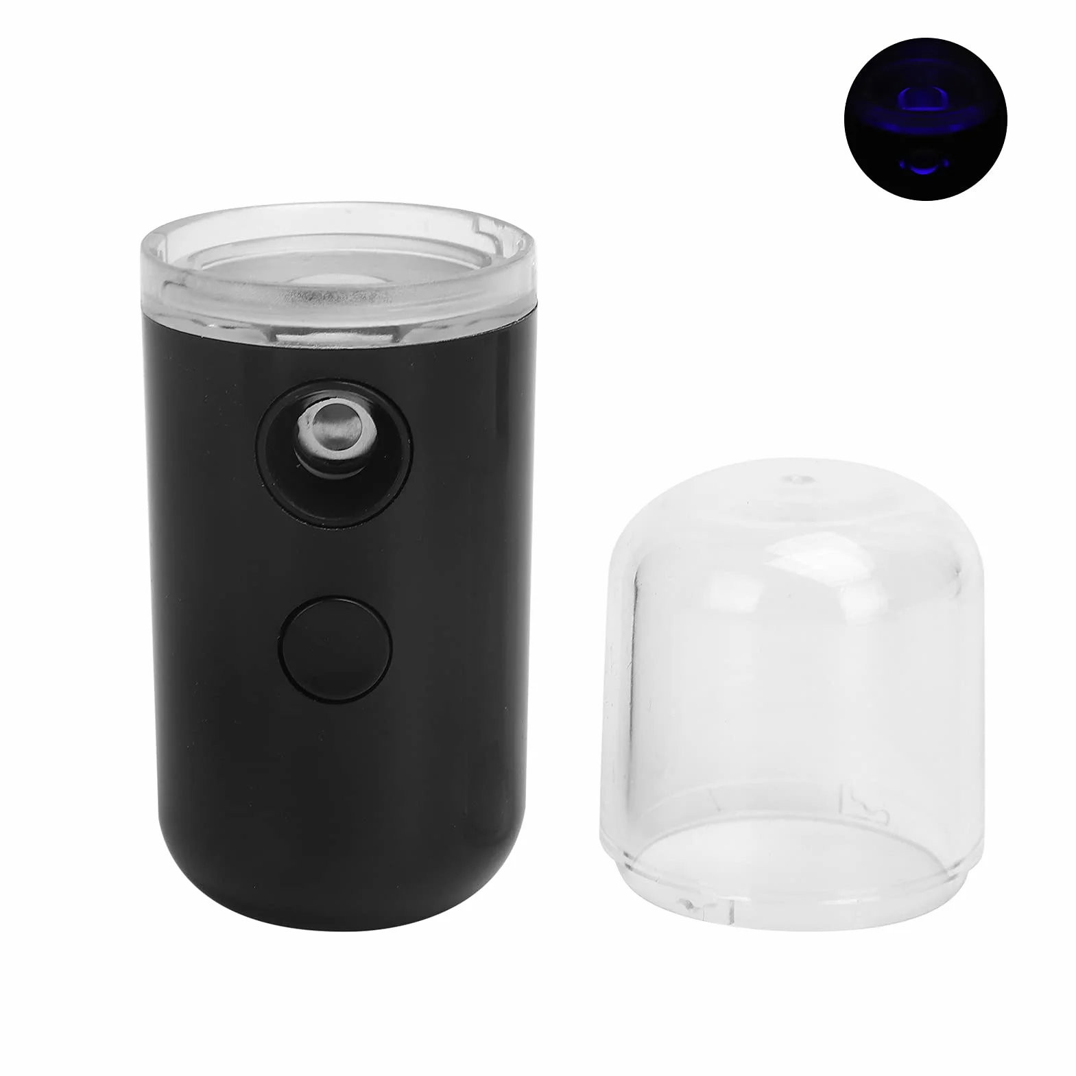 RiToEasysports Nawilżacz Twarzy Nawilżacz USB Nawilżanie Skóry Narzędzie Przenośna Mgła Spray (BLACK)