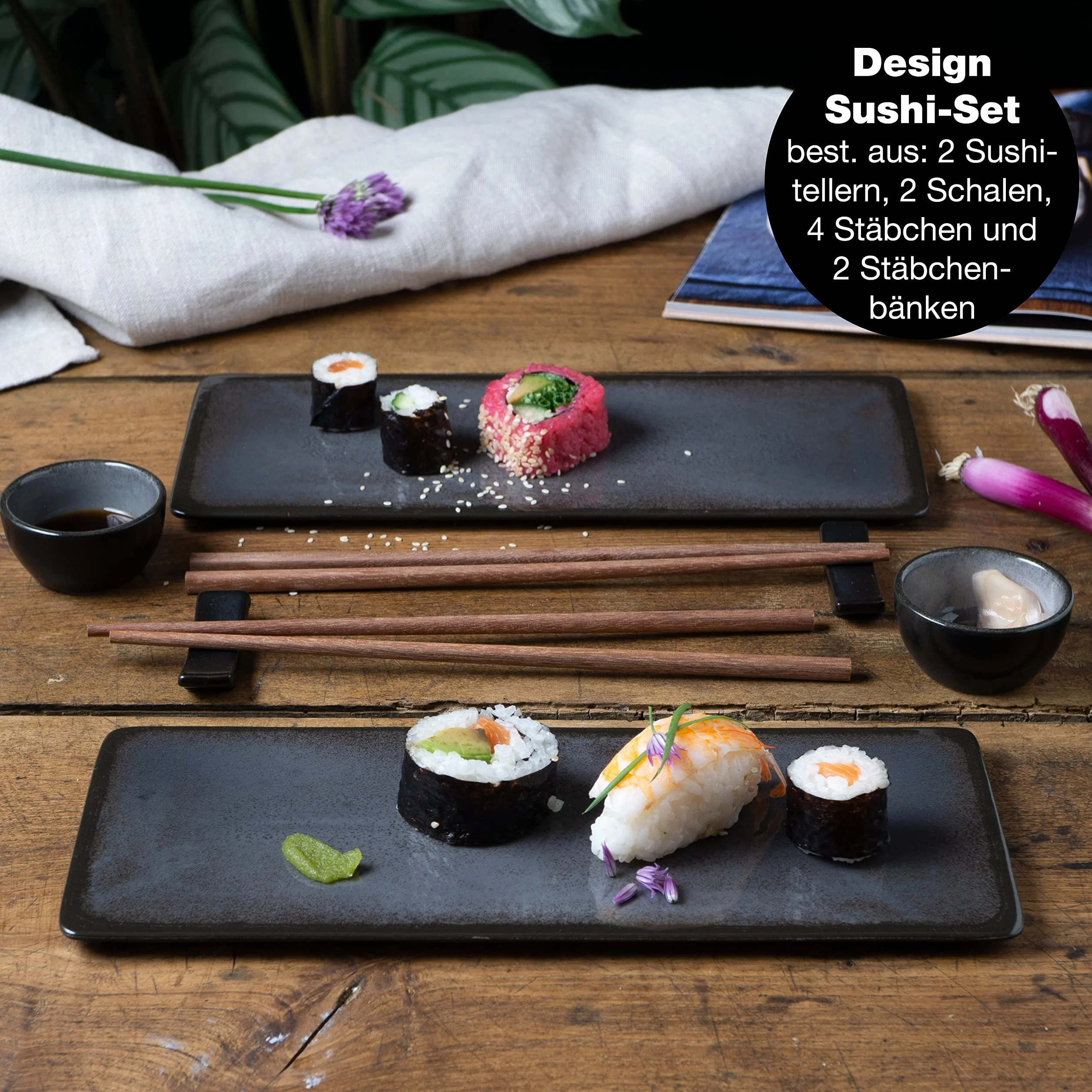 Moritz & Moritz Zestaw naczyń do sushi dla 2 osób, 10 części
