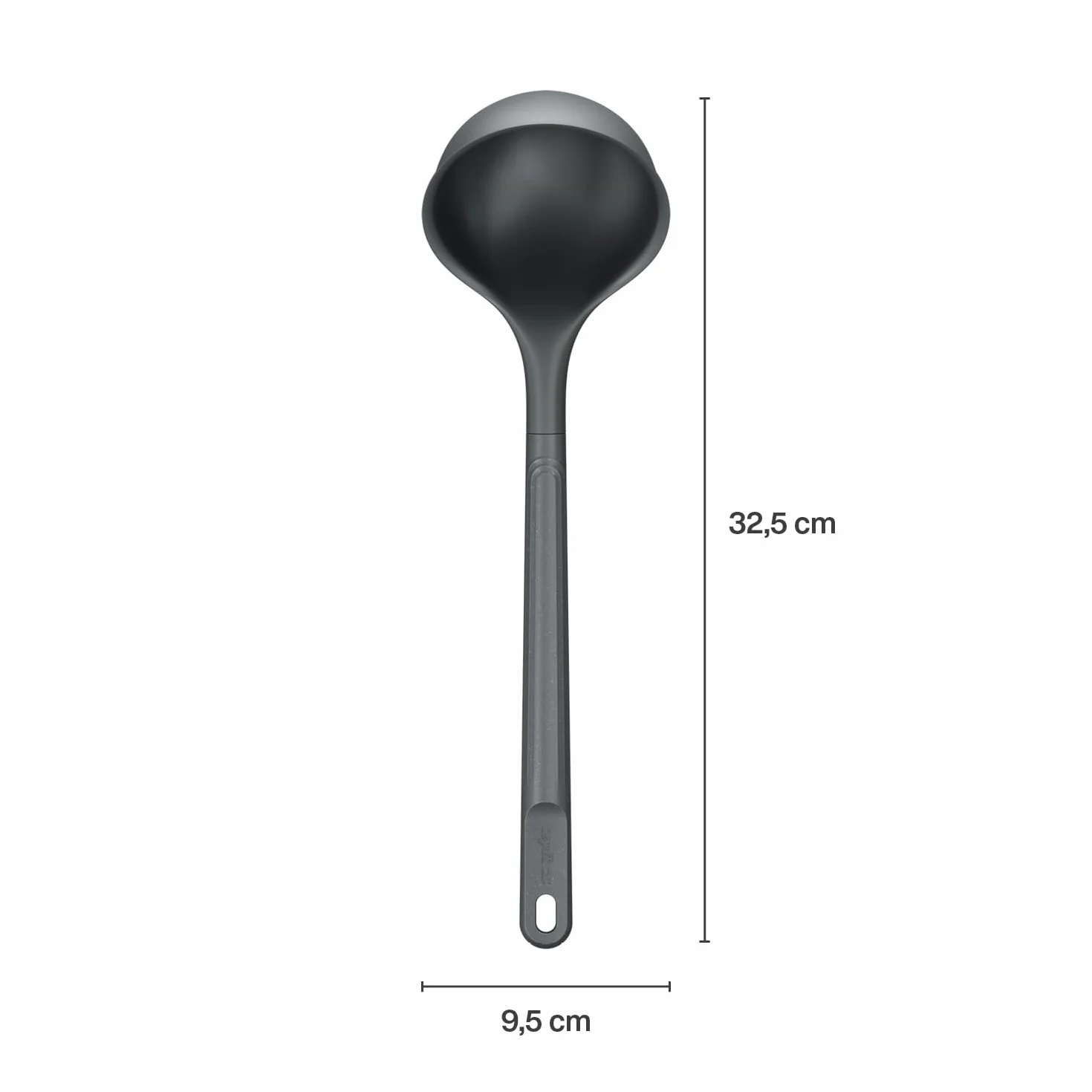 Zyliss Duża chochla zrównoważona słoma pszeniczna nylon łyżka do zupy 31 cm szary