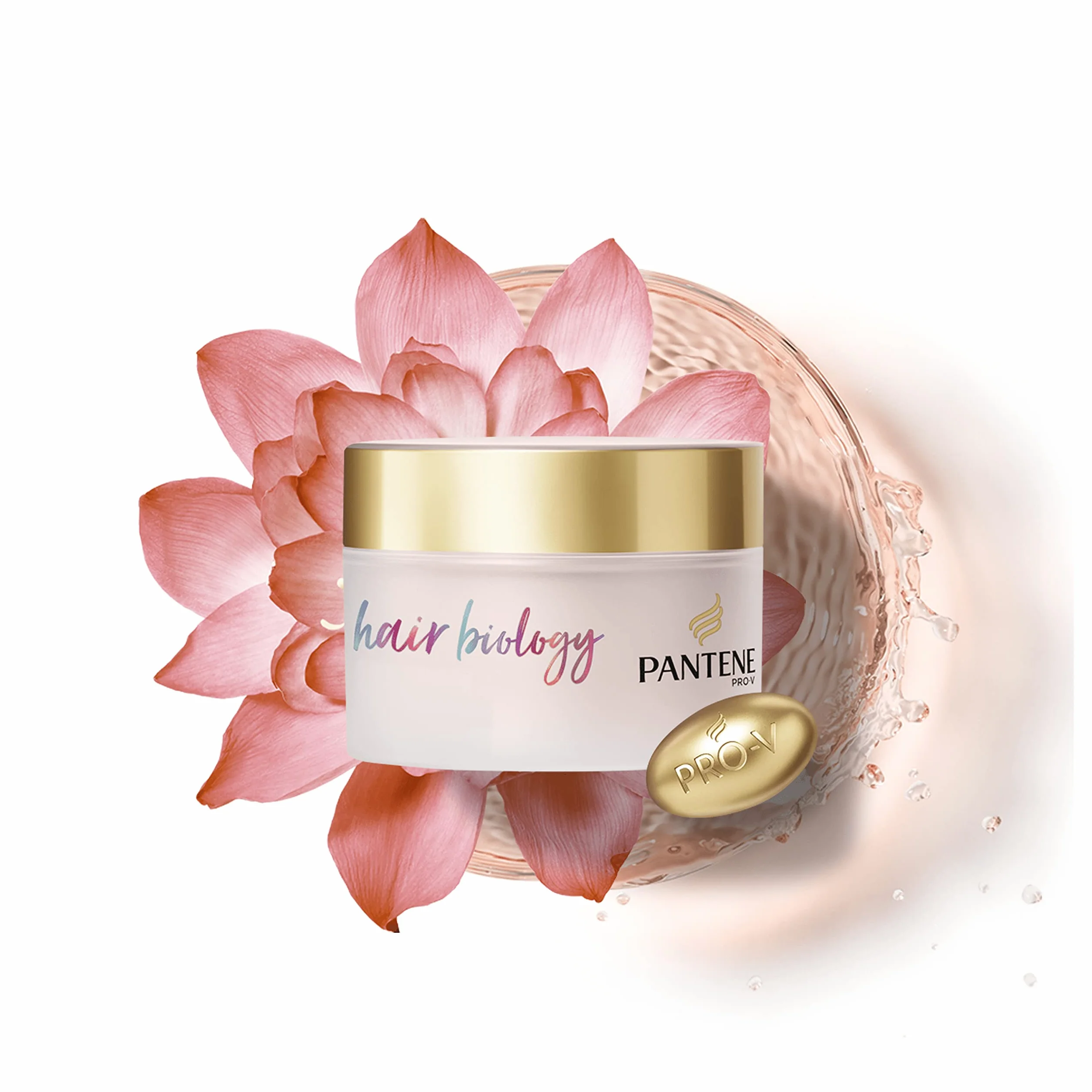 Pantene Biologia włosów pełna i żywa maska do włosów z kwiatem lotosu, Omega 9 dla cienkich, cienkich i kolorowych włosów 160 ml