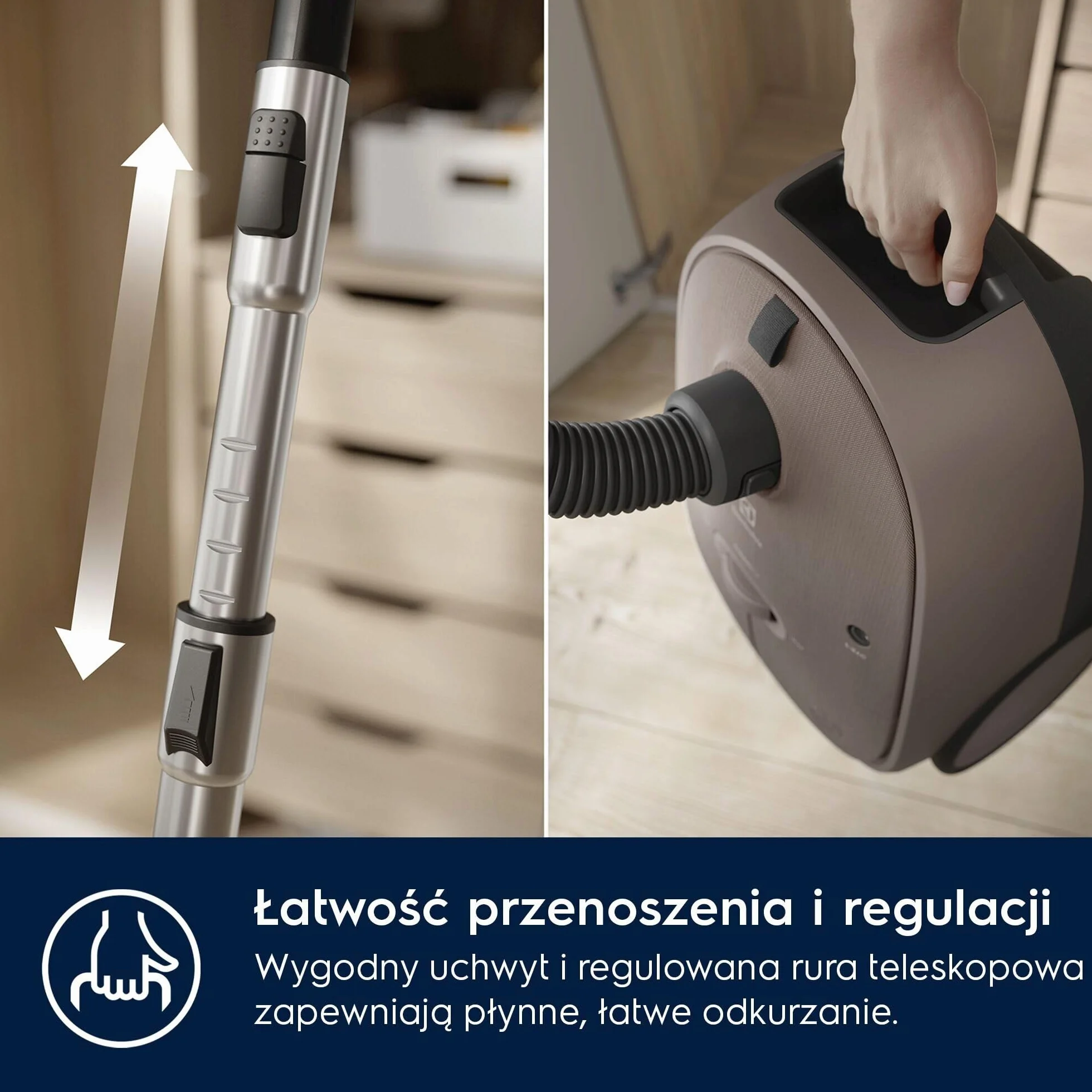 Electrolux Odkurzacz Workowy Clean 600 EB61C3WBL 73 dB 99,99% skuteczność odkurzania Kompaktowy 12 m Brąz