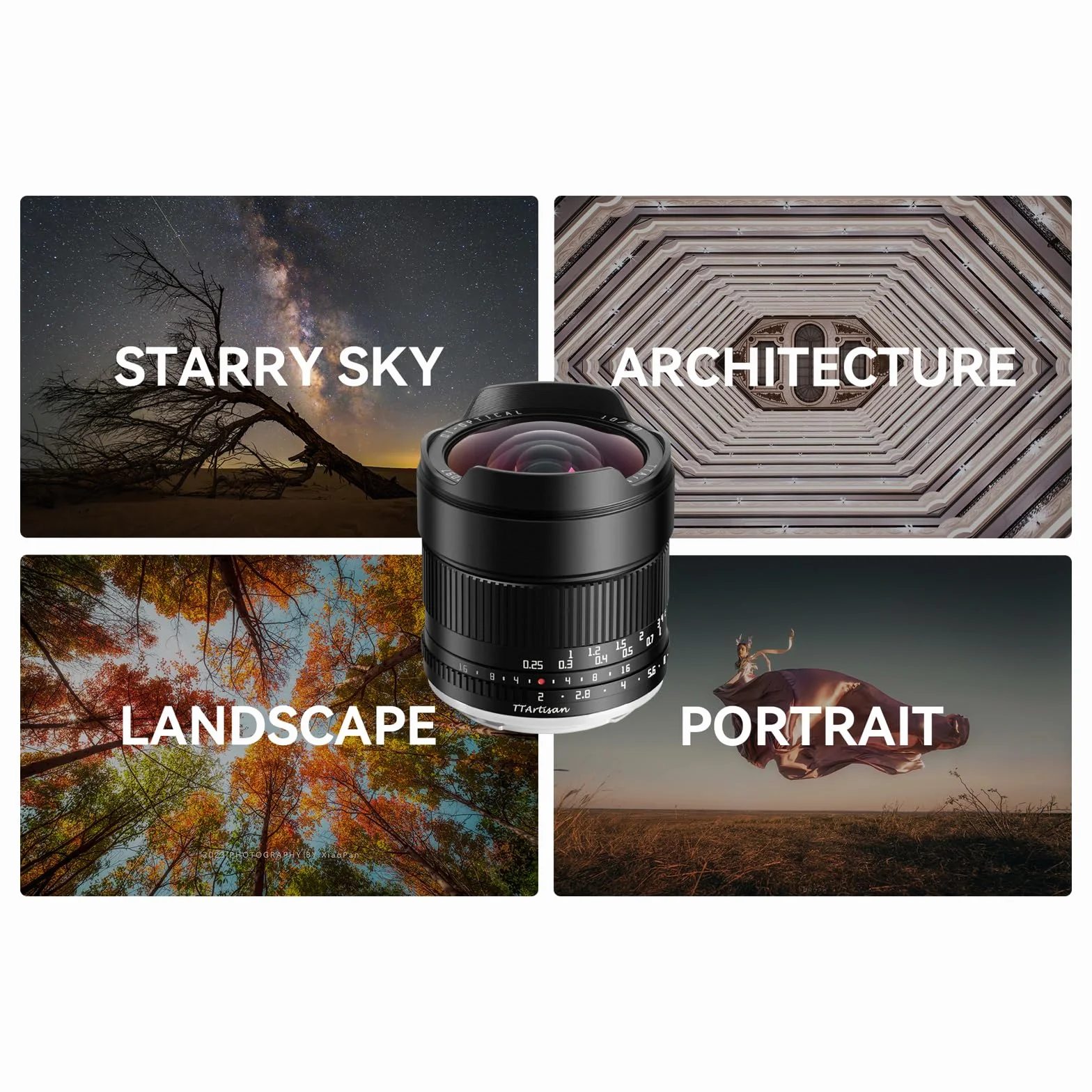 TTARTISAN 10 mm F2.0 APS-C ASPH. Ultra szerokokątny obiektyw aparatu ręcznego ustawiania ostrości przenośny obiektyw do montażu Fuji X