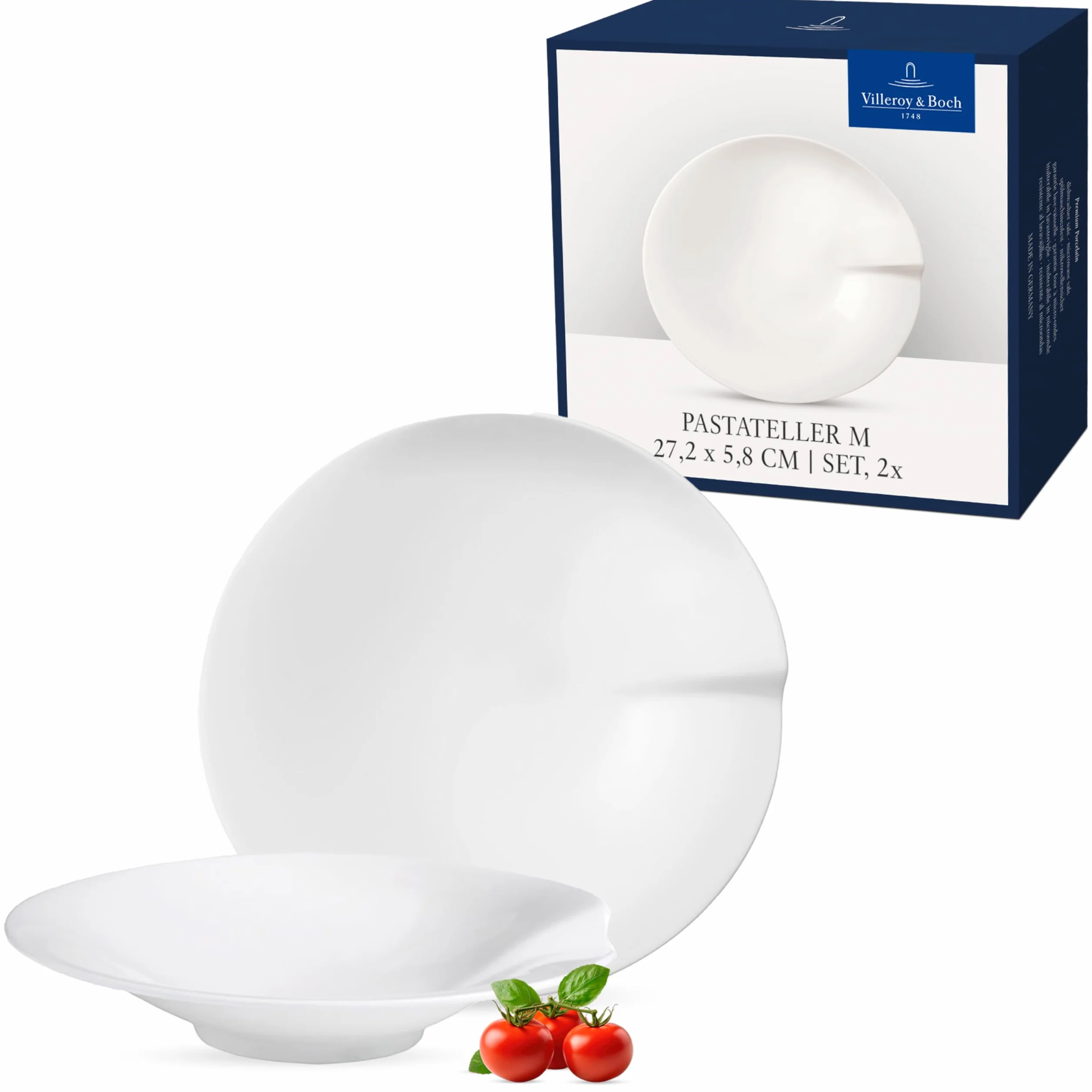 Villeroy & Boch Talerz do makaronu passion M zestaw 2 szt. 27 cm porcelana biały