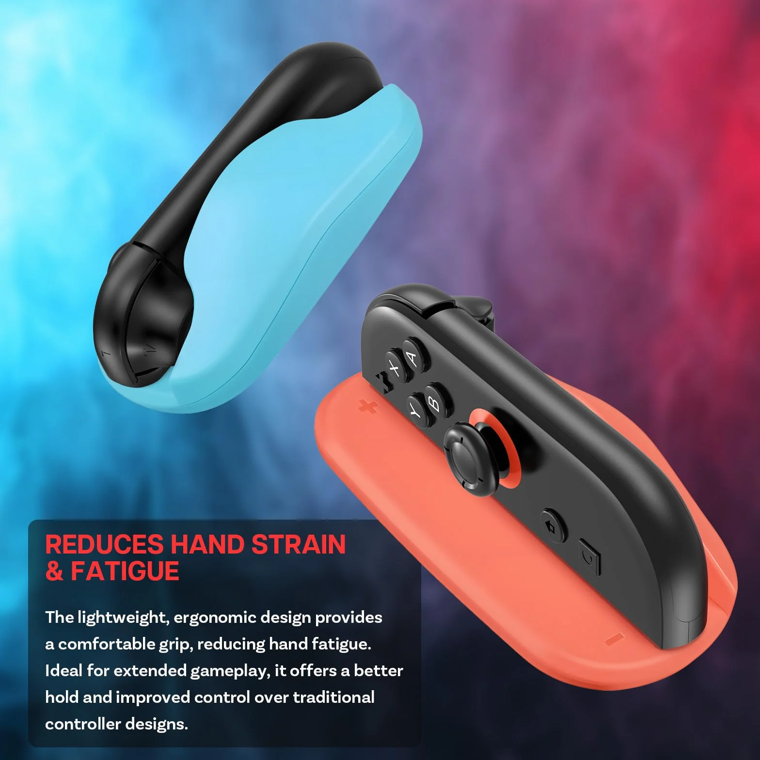 Podstawka Myszy do Nintendo Switch 2 od MMOBIEL – 2 Szt. Przenośna Baza do Kontrolerów Joy-Con – Ergonomiczny Uchwyt do Trybu Myszy – Precyzyjna Kontrola i Ochrona – Czerwony/Niebieski
