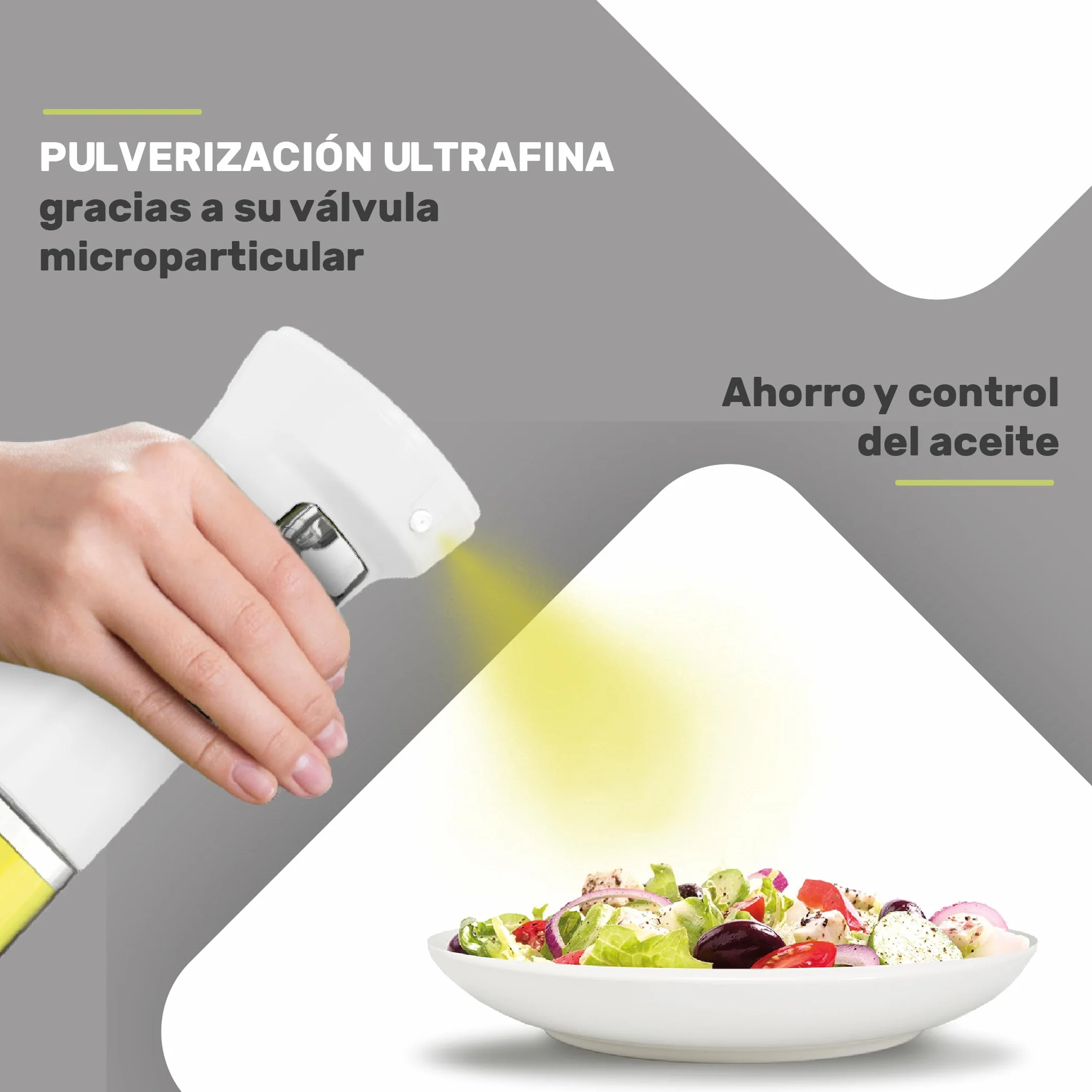 Szklany rozpylacz oleju 240 ml do kuchni, biały