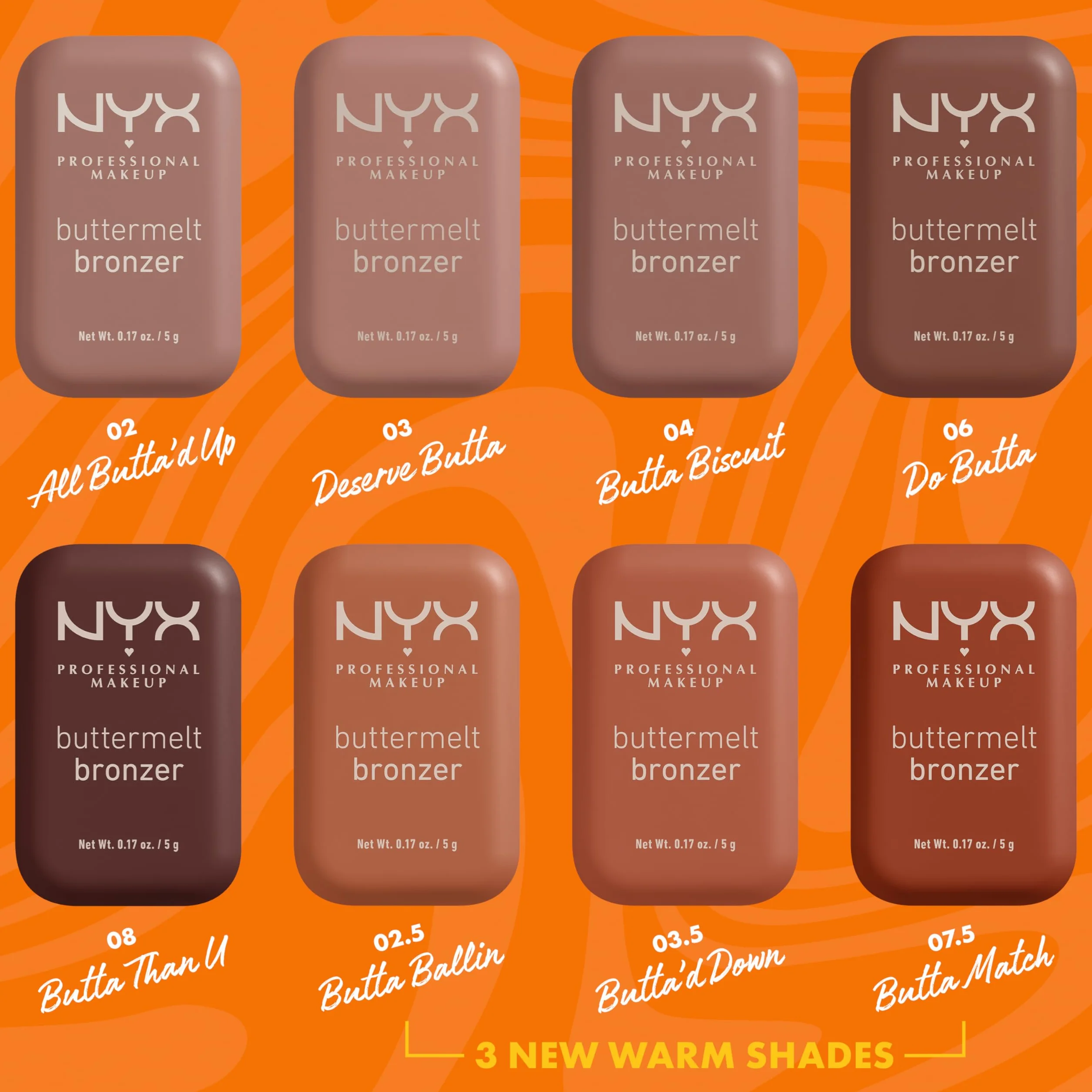 NYX Professional Makeup Buttermelt Bronzer, puder do opalania, czas do 12 godzin, bez plam, nie przenosi się, ton: kubek butta, 5 g