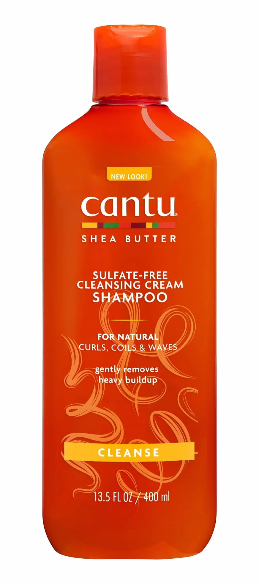 Cantu Szampon do włosów kręconych i kręconych – bogata formuła masła shea – delikatne i głębokie czyszczenie włosów i skóry głowy – bez siarczanów – 400 ml