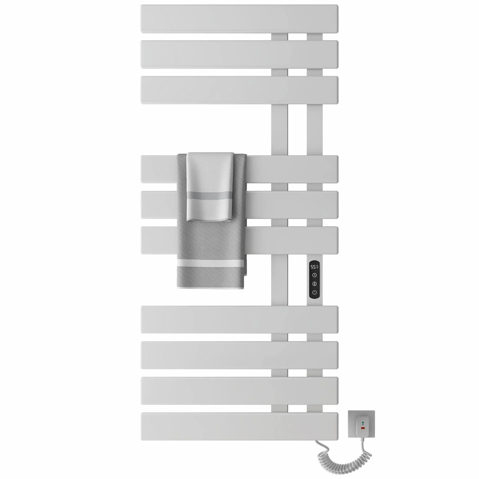 Elektryczny wieszak na ręczniki WiFi Smart Thermostat czarny 500x1100mm do Alexa i Google Home