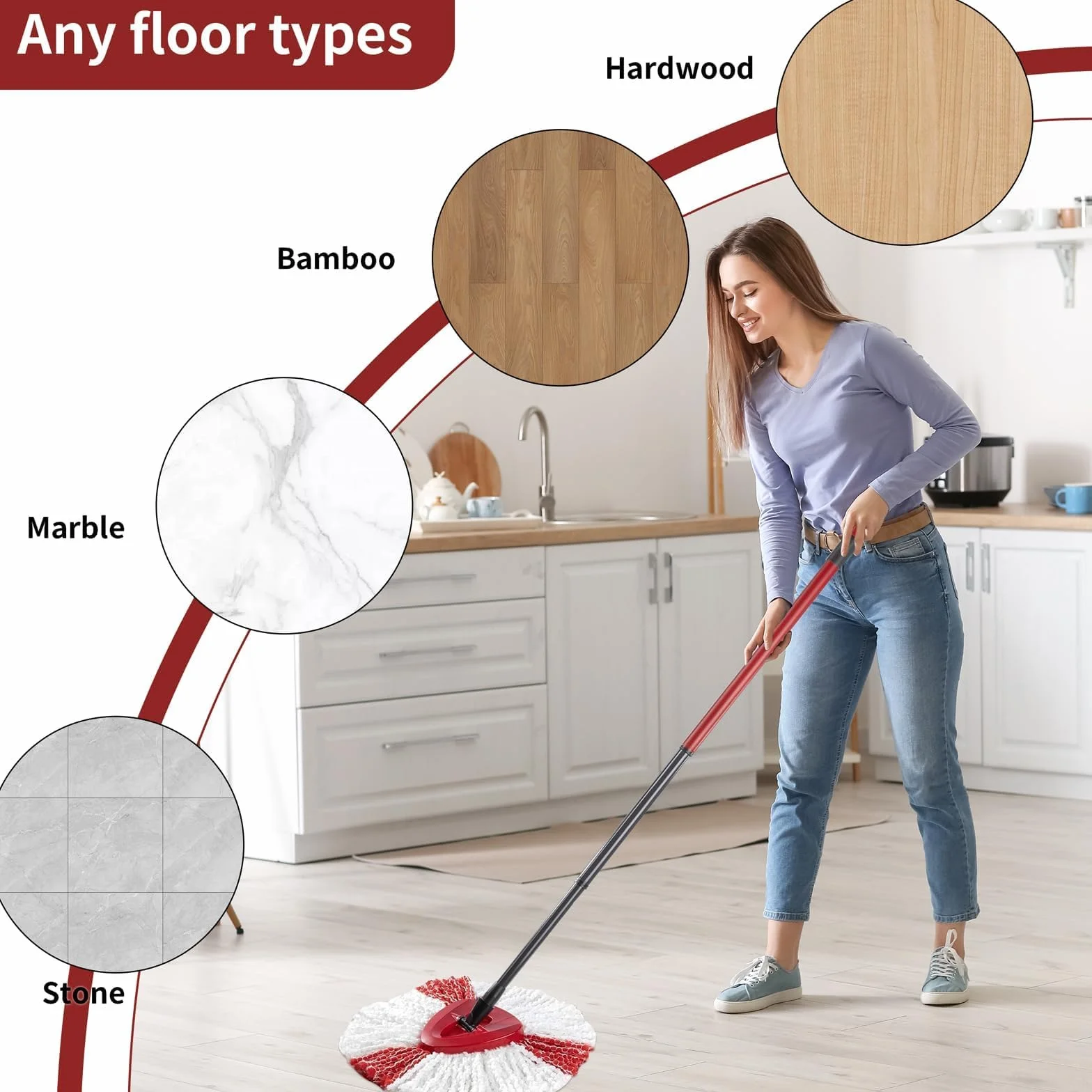3 sztuki głowic mopa kompatybilnego, wymienne głowice mopa z mikrofibry, mop z mikrofibry, do zestawów Vileda Turbo, EasyWring & Clean, wszystkie podłogi
