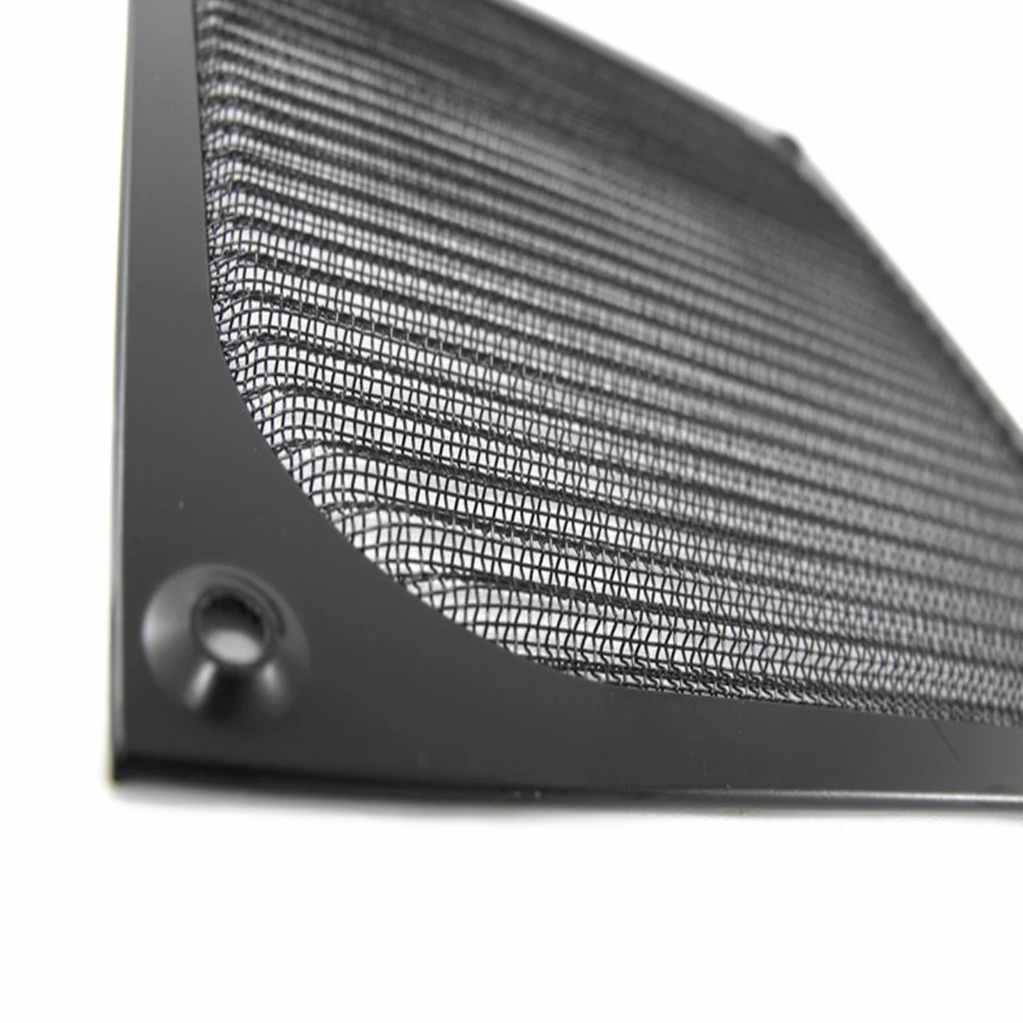 AABCOOLING Aluminiowy Filtr/Grill 140 Czarny - Osłona Przeciwkurzowa na Wentylator Komputerowy 140mm, Drobna Metalowa Siatka