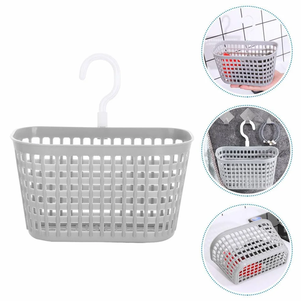 MAGICLULU 6kawałki Wiszące Kosze Plastikowe Do Łazienki i Kuchni z Hakami Organizer Ścienny Idealny Do Przechowywania Przyborów Higienicznych i Warzyw