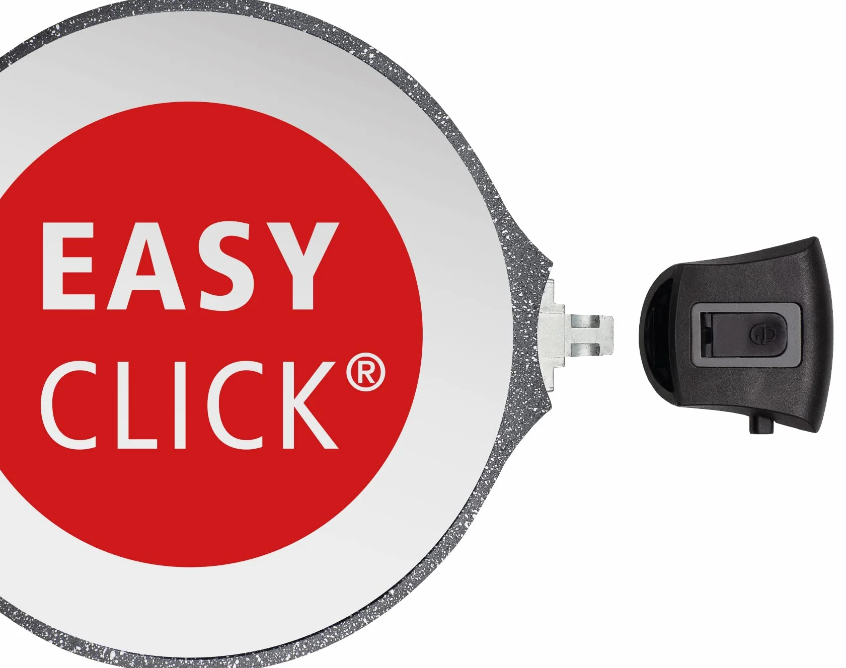 Patelnia Easy Click Quadura 28x28 cm aluminiowa czarna ze szklaną pokrywką