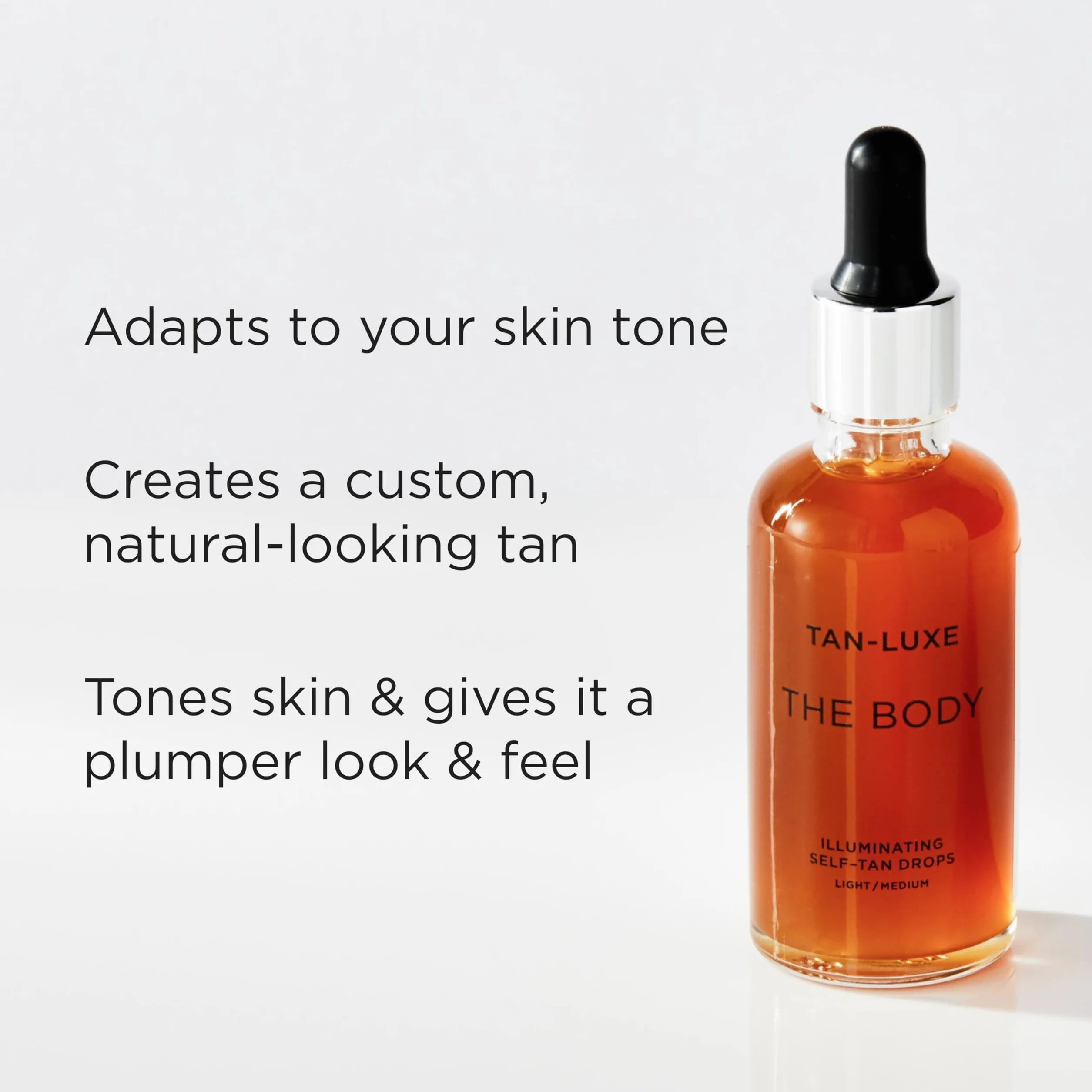 TAN-LUXE THE BODY Samoopalające, lekkie/średnie krople (15 ml) Dodaj krople do opalania do pielęgnacji skóry, aby uzyskać spersonalizowaną opaleniznę ciała