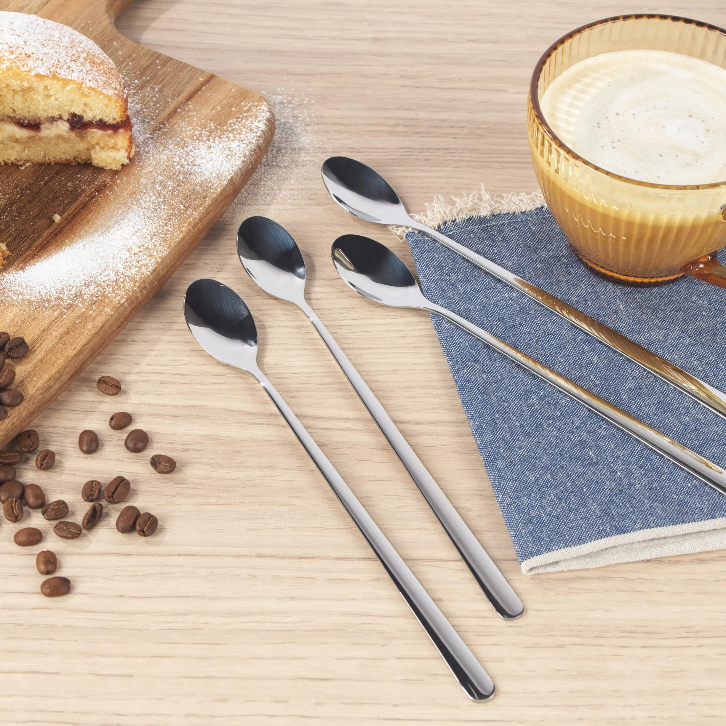 Russell Hobbs Zestaw 4 Łyżeczek do Latté 22cm Stal Nierdzewna 18/0