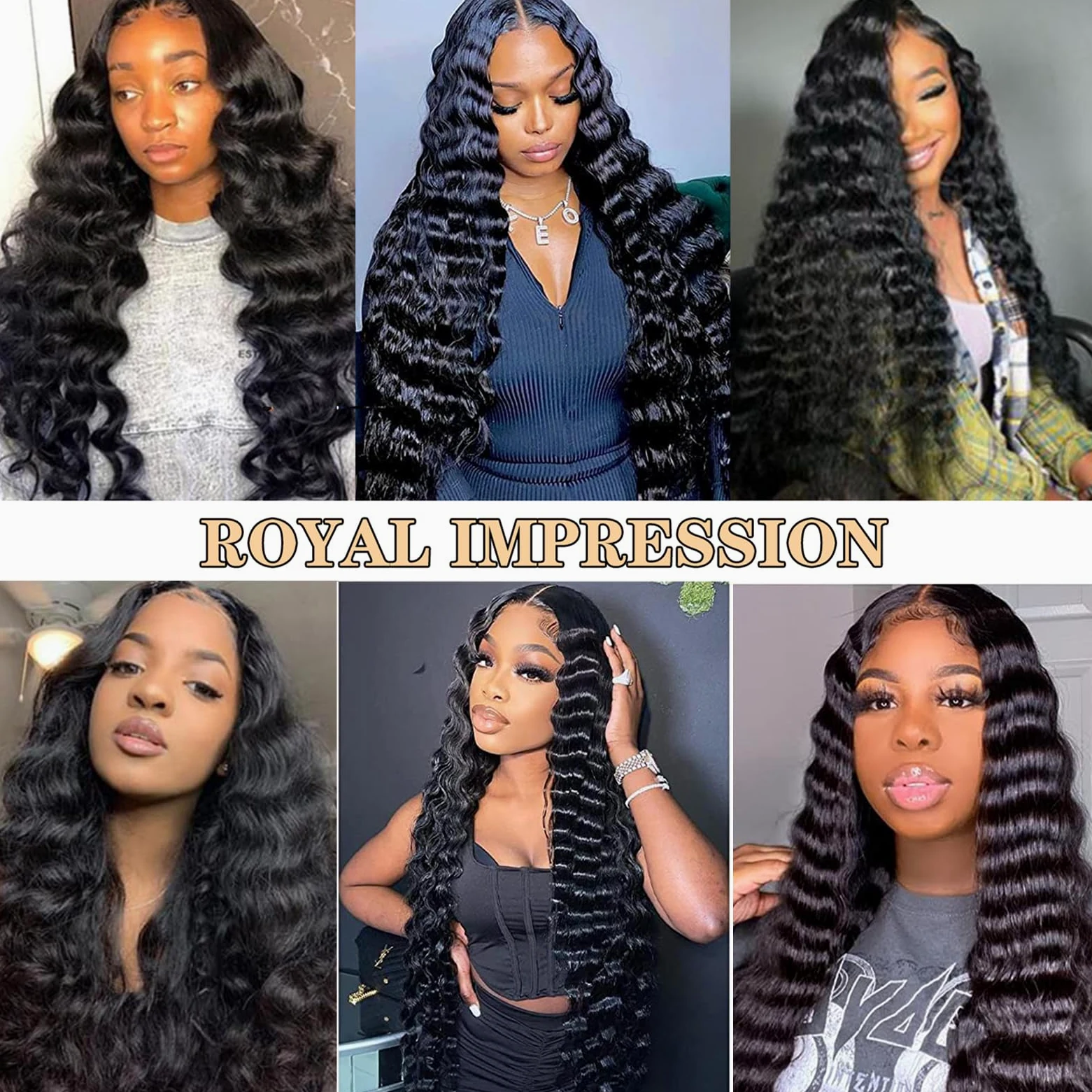 ROYAL IMPRESSION 30 cali luźna fala koronkowa przednia 200% gęstości 13x4 HD przezroczysta luźna fala głęboka fala koronka przednie ludzkie włosy peruki 12A bez kleju
