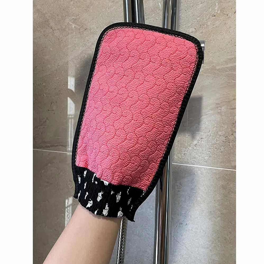 Ręcznik złuszczający Rękawiczki złuszczające Gąbka do kąpieli Prysznic Dwustronna gąbka do kąpieli Prysznic Peeling do ciała Gąbka do kąpieli dla mężczyzn Kobiety Loofah Sponge Gloves Rękawi