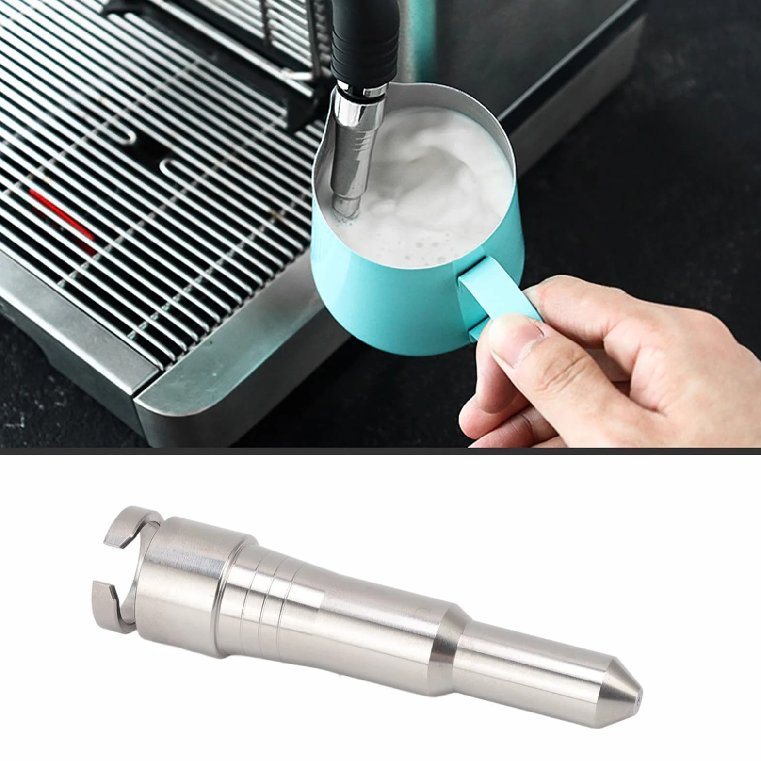 Dysza parowa do ekspresu do kawy Delonghi, Dysza parowa ze stali nierdzewnej do ECP3420 310 330, EC680 685, EC9335, 9665, ECAM22.110.SB, Wylewka do ekspresu do kawy