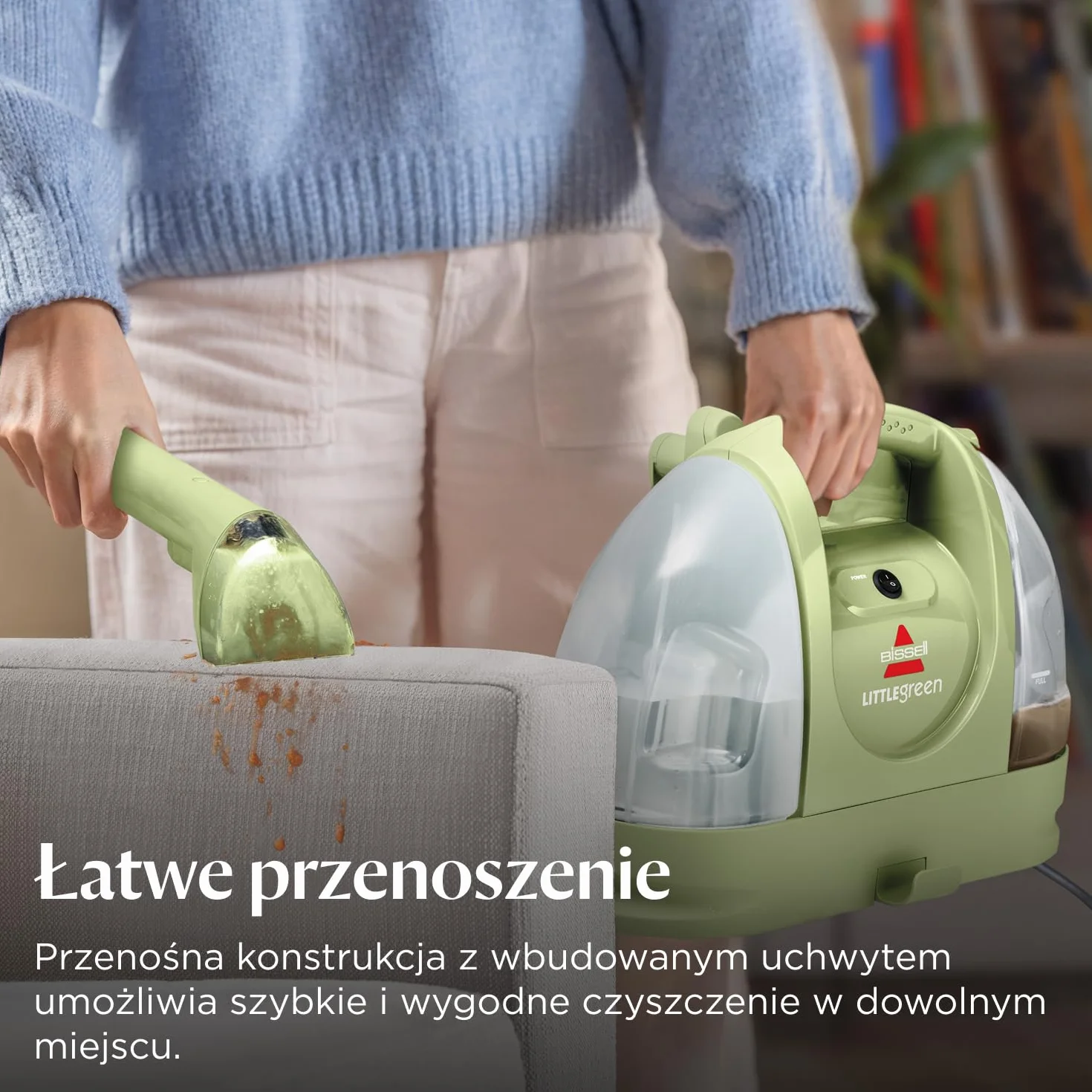 BISSELL Little Green Odkurzacz Piorący 340W 4098N do Tapicerki Dywanów Samochodów