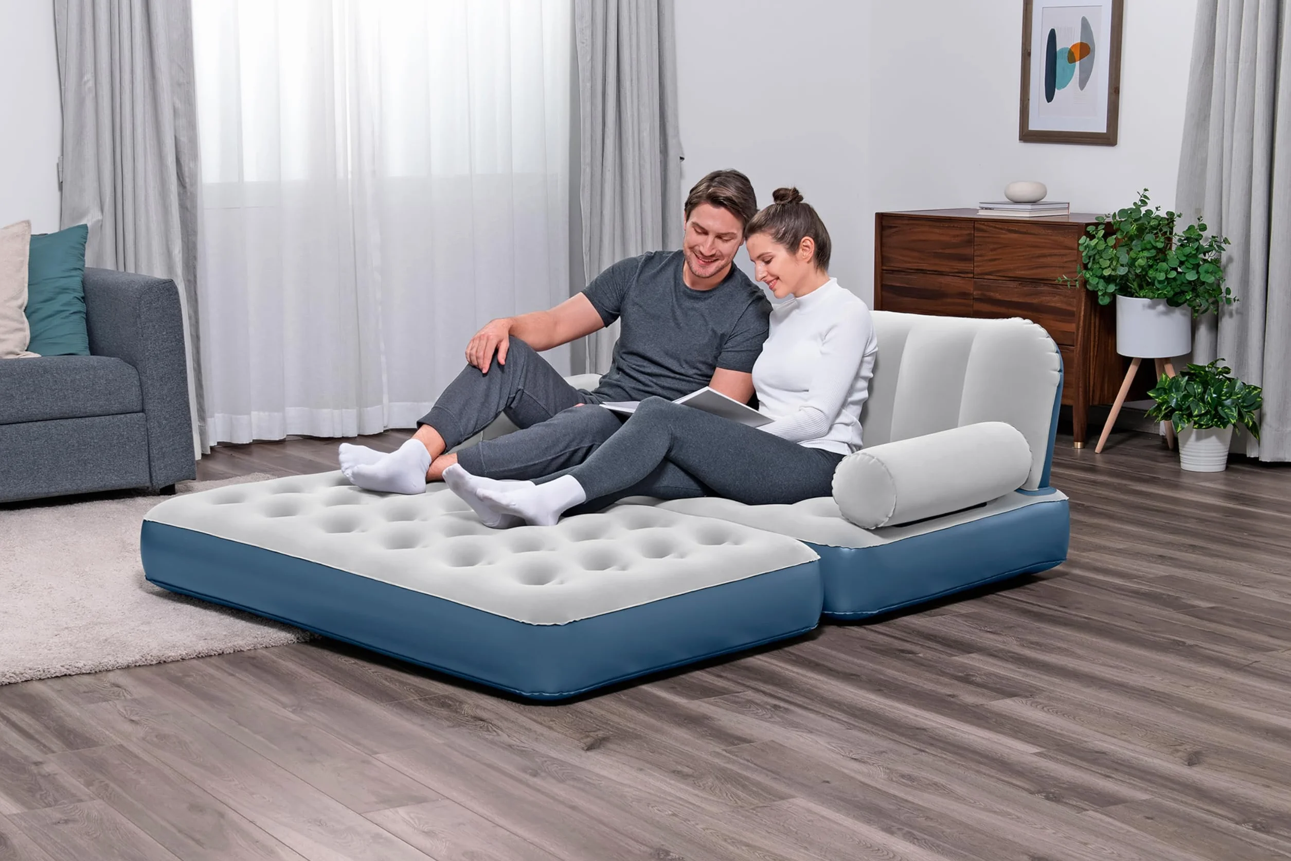 Bestway Multi-Max sofa dmuchana 3 w 1 ze zintegrowaną pompą elektryczną 188 x 152 x 64 cm