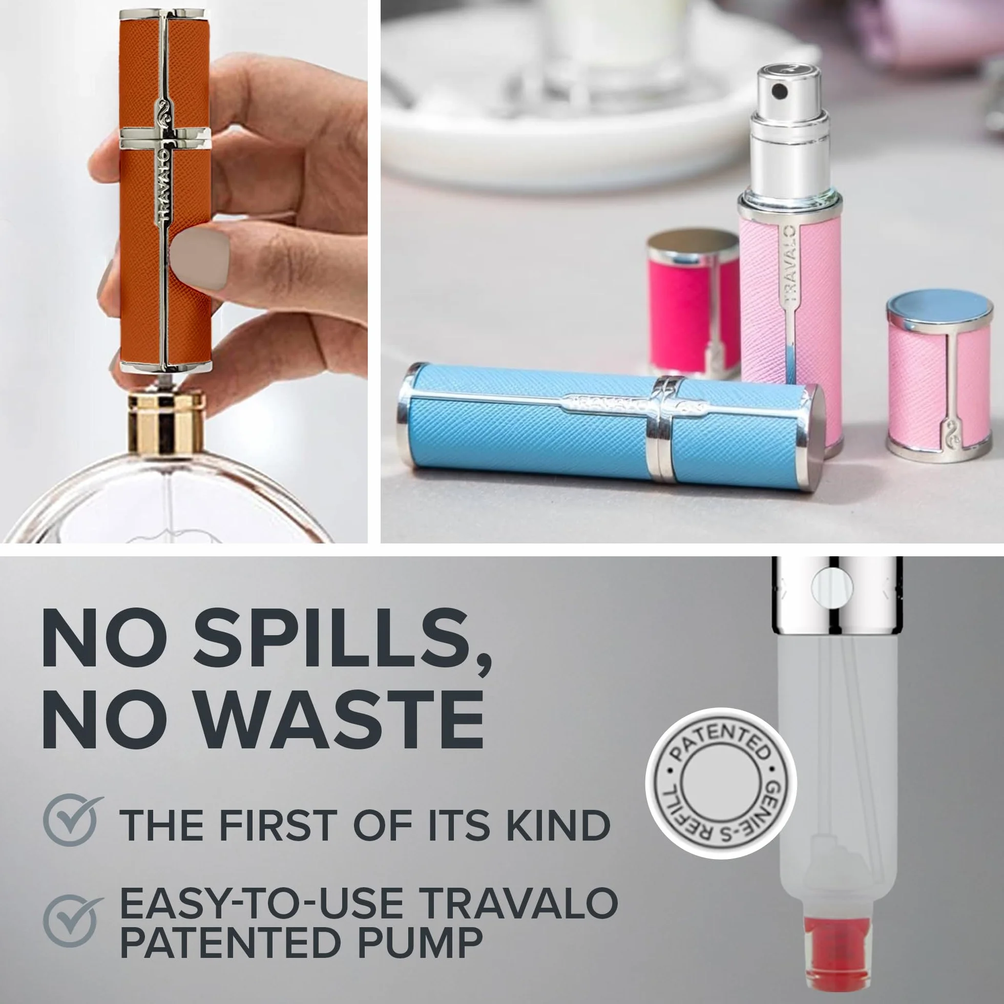 Travalo Milano HD Elegance Refill Perfume Spray, pomarańczowy