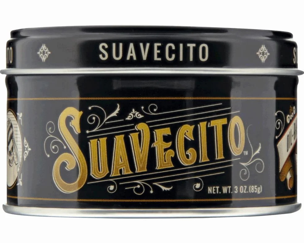 Suavecito Oil Based Pomade, Healthy Shine Long Lasting Hold, Medium Hold & Shine, Perfect For Any Hair Type, 3oz/85g