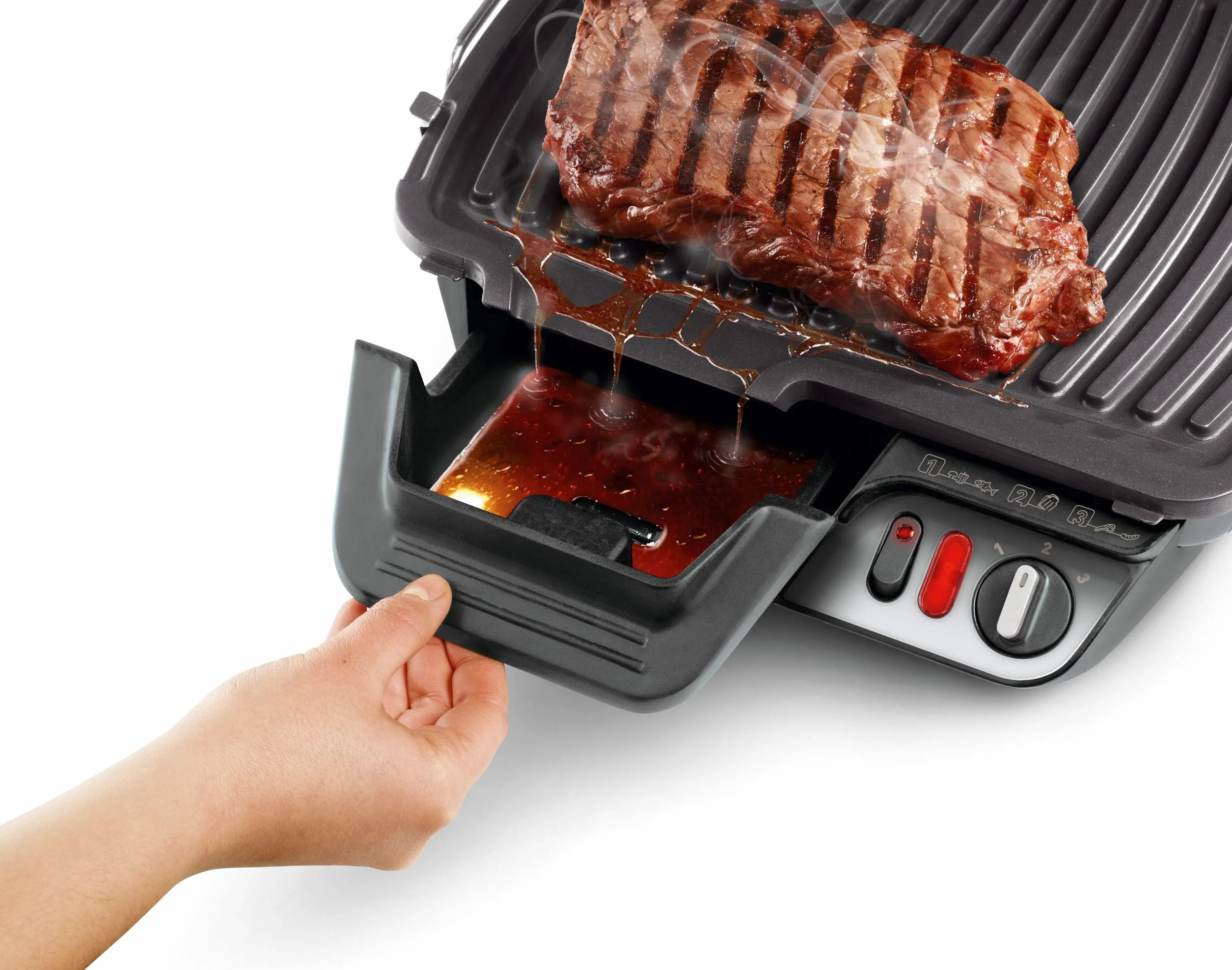 Tefal Gc3060 Grill Elekryczny Srebrny 38.3 x 21 x 38.8 cm 4.13 kg