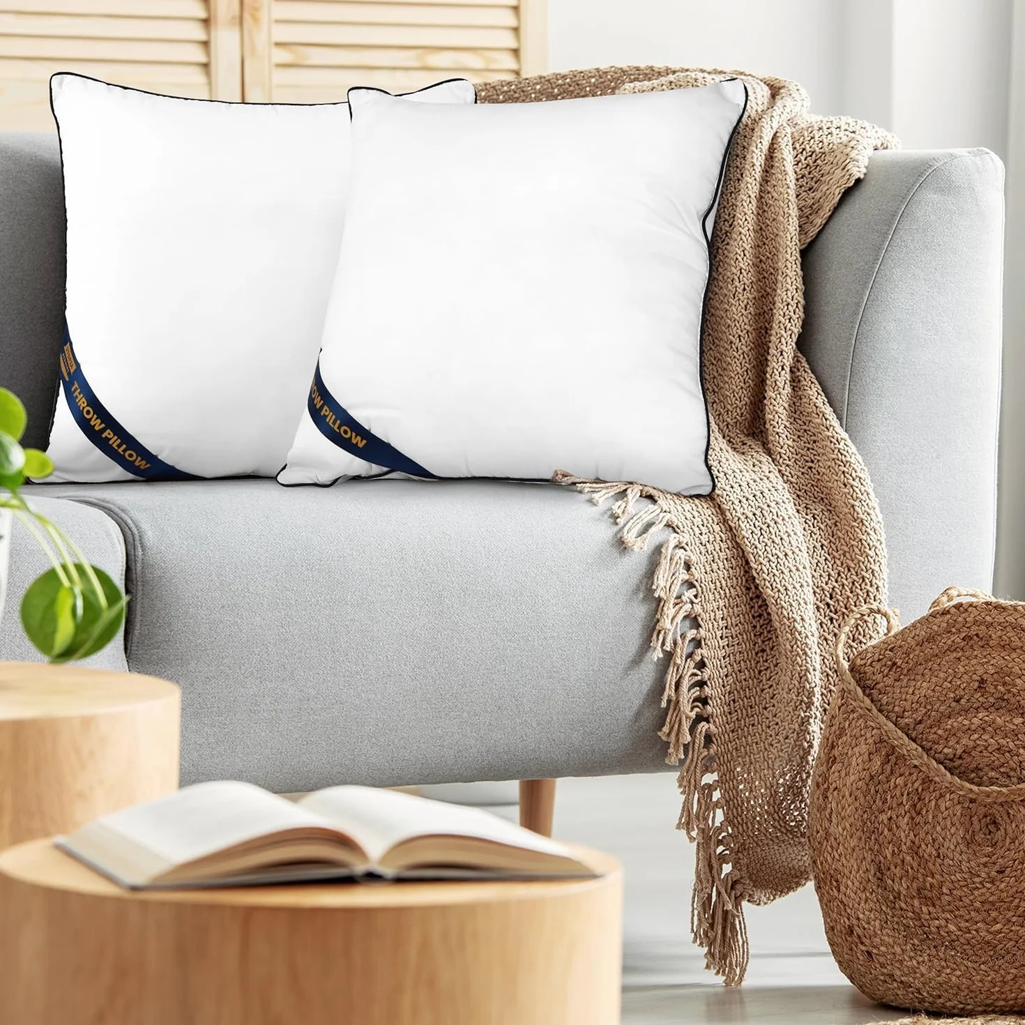 Utopia Bedding Poduszka Zestaw 2 Wkładki do Poduszek Hollowfibre 45x45 cm