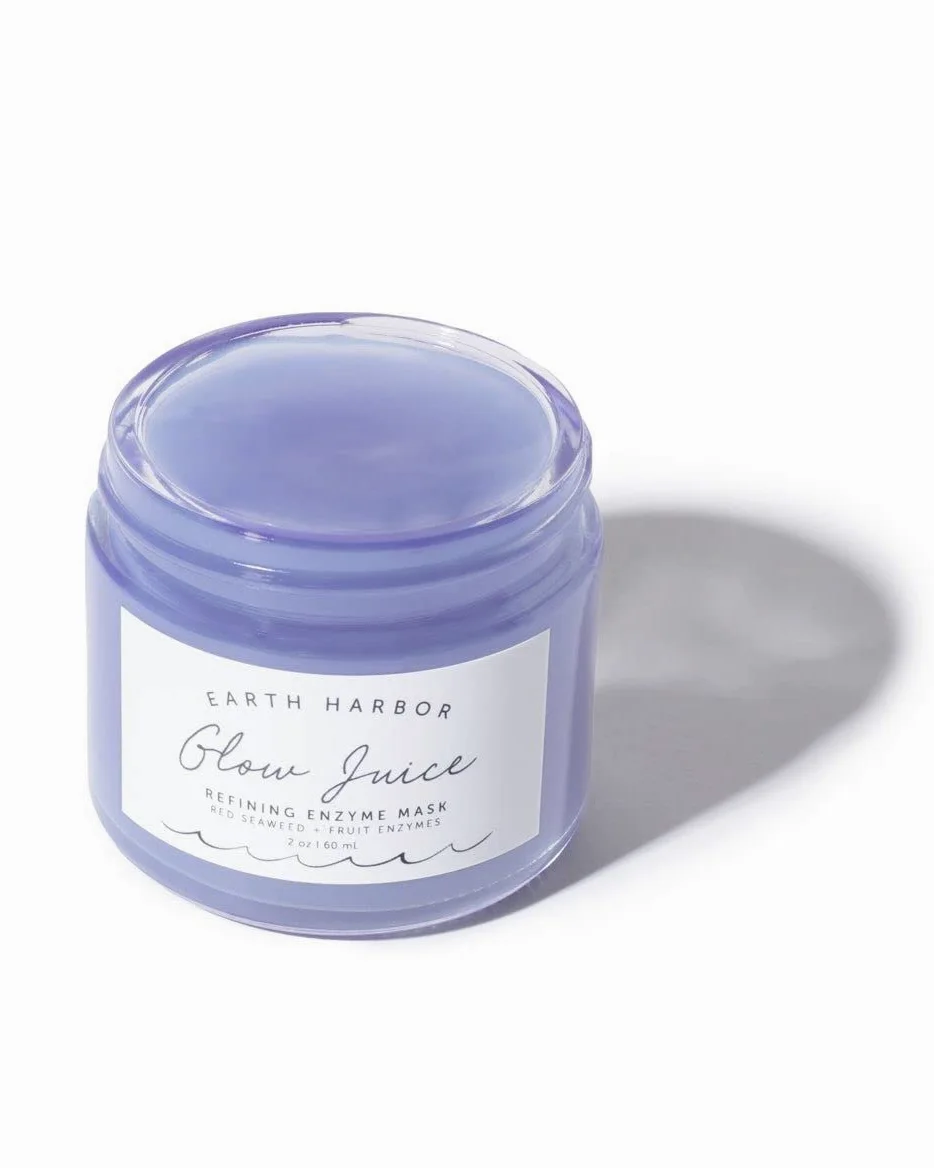 Earth Harbor | Maska regenerująca enzymatycznie Glow Juice | 100% naturalna i nietoksyczna | Algi Vermelhas + enzymy owocowe | Rozświetl e Clareia | 60 ml