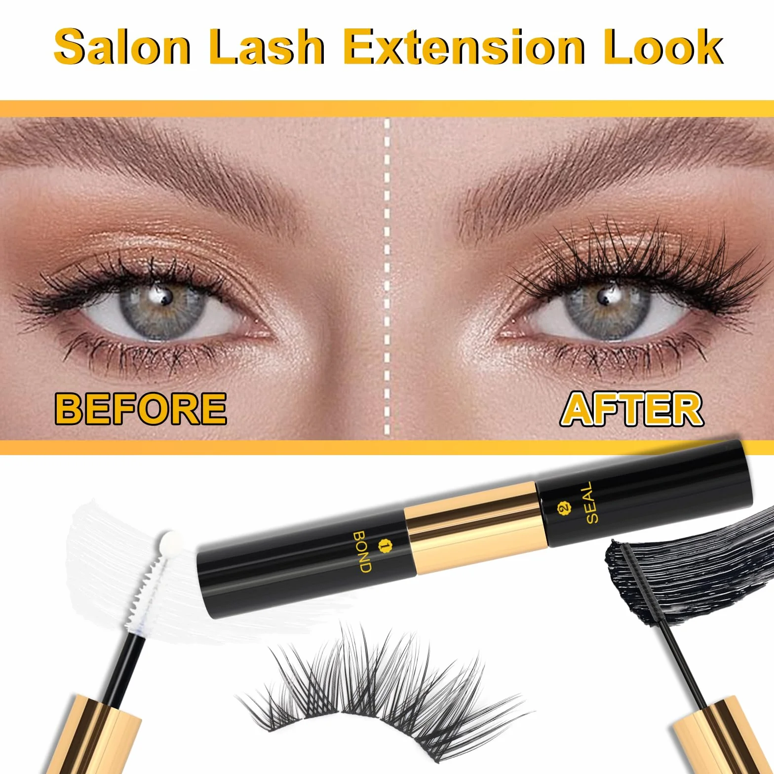 EMEDA Lash Bond and Seal for Cluster Lashes Klej do rzęs i uszczelka do kępek rzęs DIY klej i uszczelka do pojedynczych kępek rzęs eyelash bond and seal for DIY lash extensions 12ml