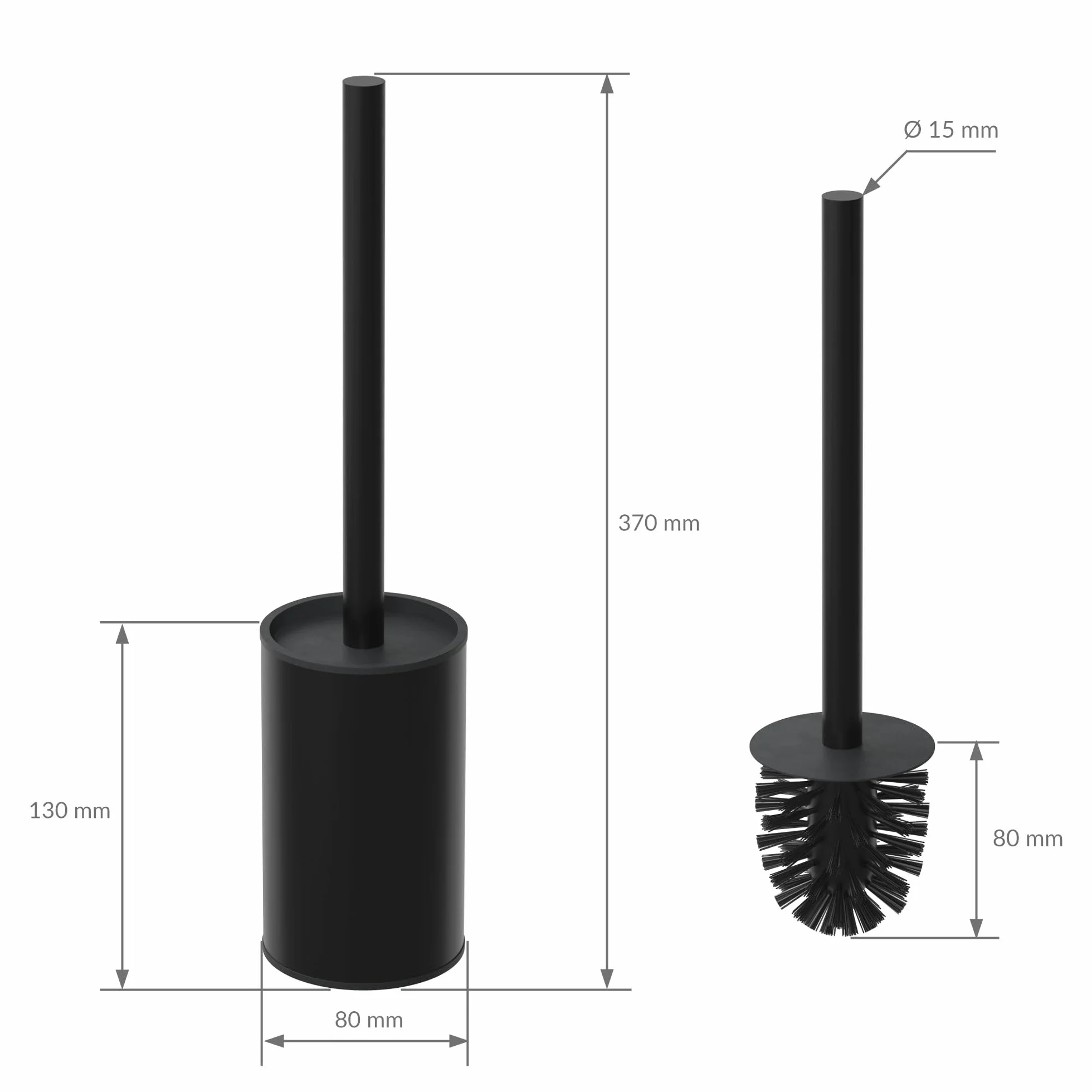 LuxeBath modul szafki podtynkowej ze stali nierdzewnej czarny 60x20x14 cm szafka lazienkowa z uchwytem na papier