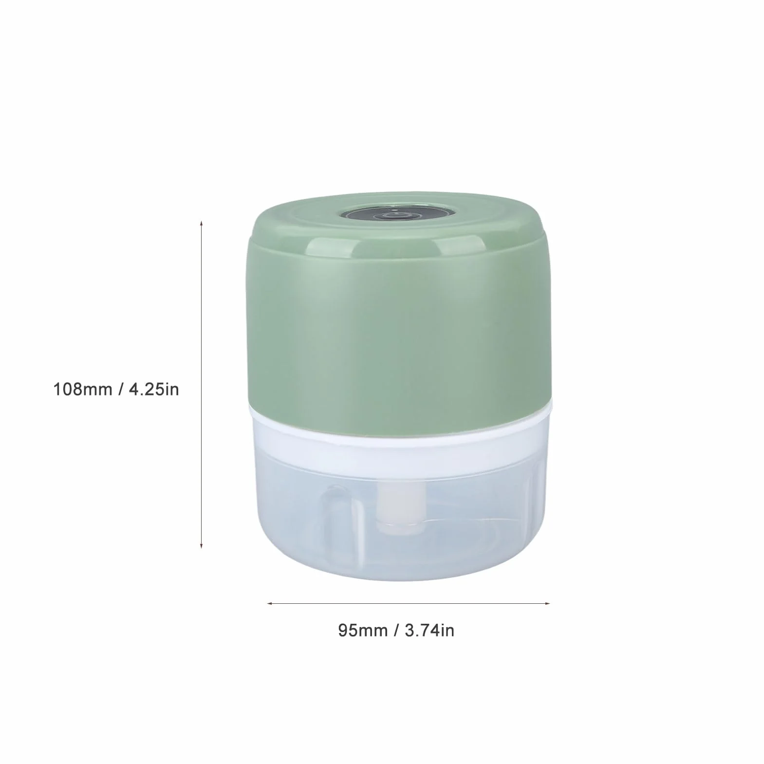 Mini Bezprzewodowy Elektryczny Rozdrabniacz Czosnku, Akumulator USB, Przenośny Robot Kuchenny do Cebuli Imbir Camping, pojemność 100 Ml (Zielony)